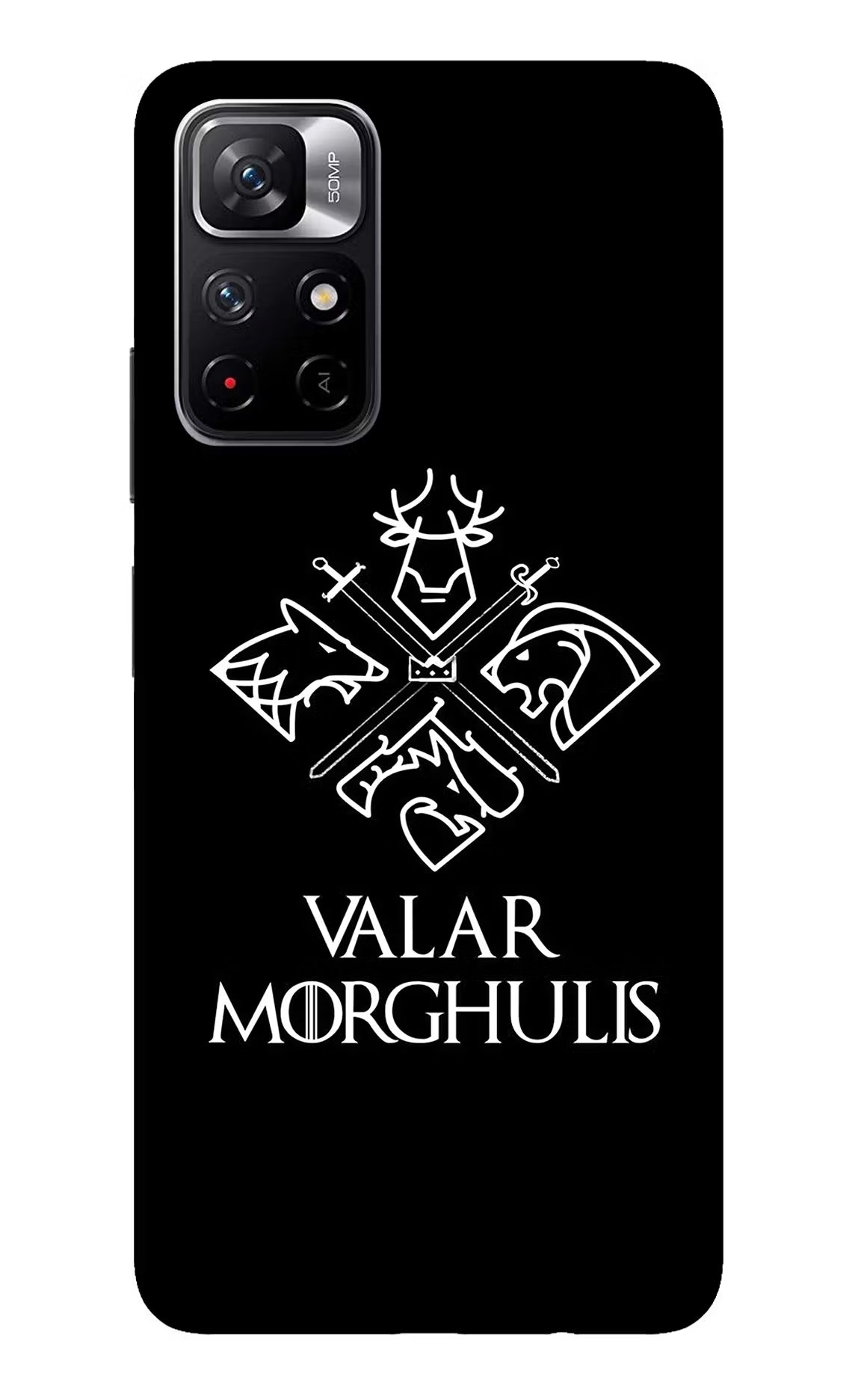 Valar Morghulis | Game Of Thrones Redmi Note 11T 5G Back Cover - Valar Morghulis | Game Of Thrones Redmi Note 11T 5G Glass Case Back Cover by Casekaro Valar Morghulis | Game Of Thrones Redmi Note 11T 5G Glass Case Back Cover by Casekaro