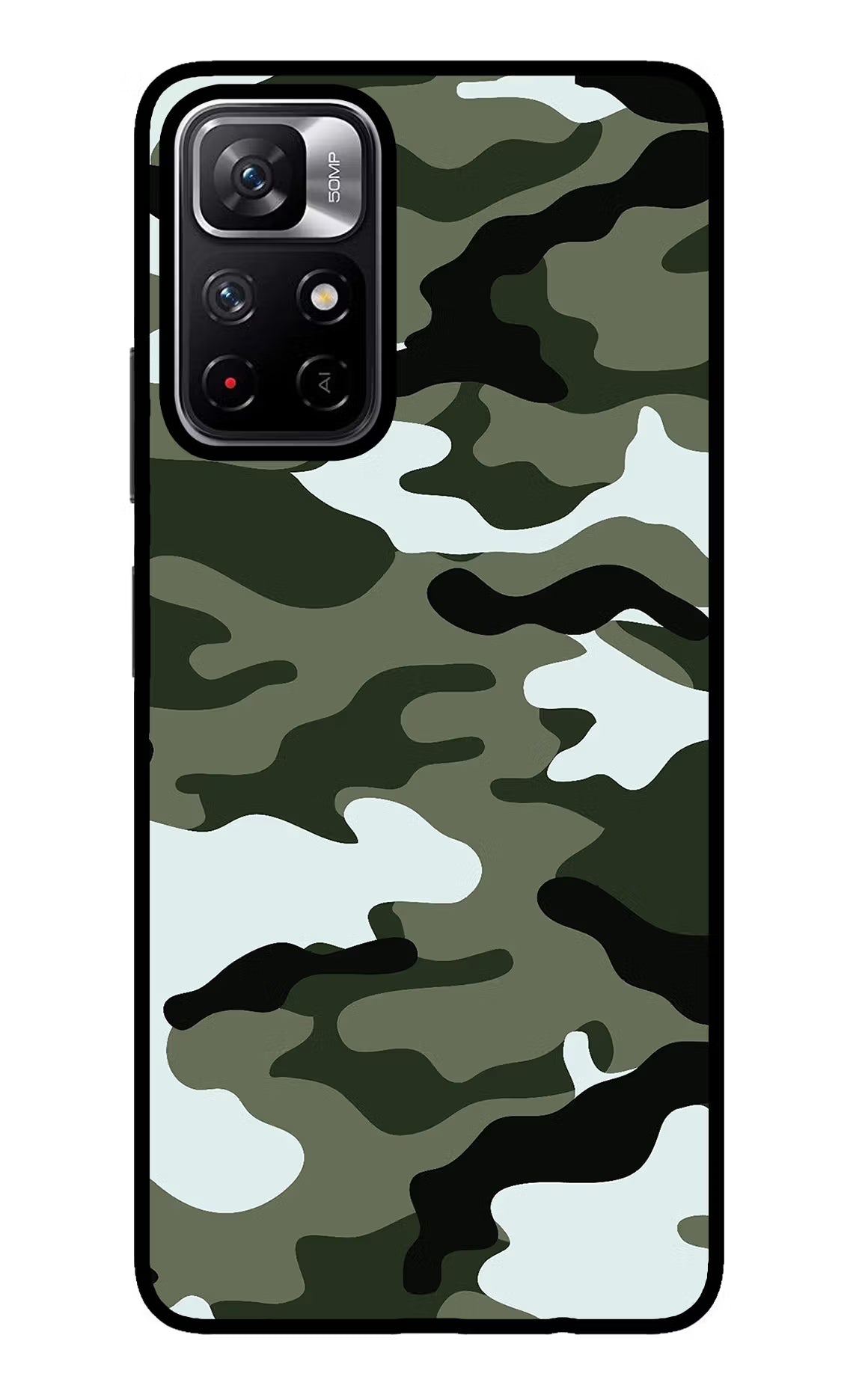 Camouflage Redmi Note 11T 5G Back Cover - Camouflage Redmi Note 11T 5G Glass Case Back Cover by Casekaro Camouflage Redmi Note 11T 5G Glass Case Back Cover by Casekaro