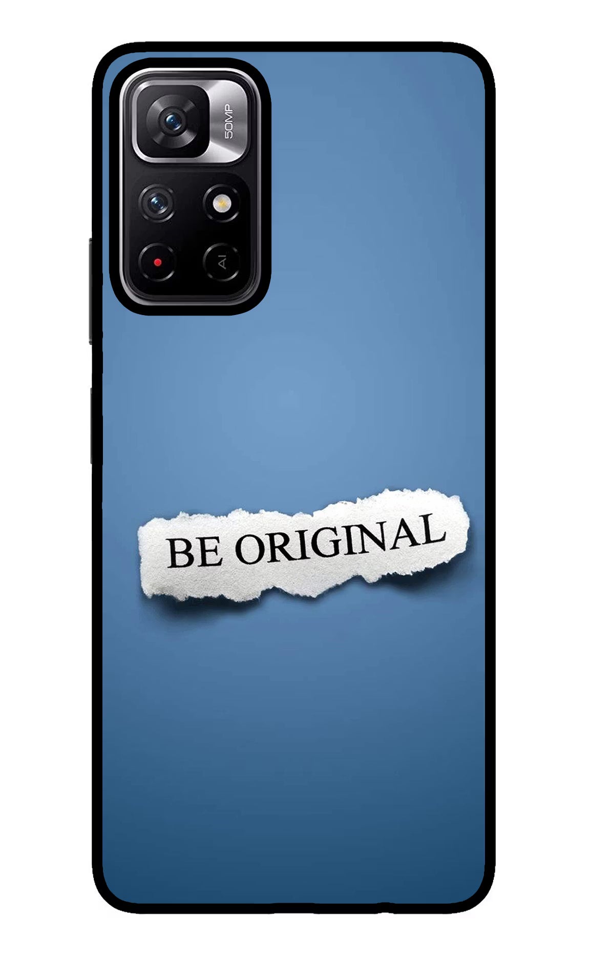 Be Original Redmi Note 11T 5G Back Cover - Be Original Redmi Note 11T 5G Glass Case Back Cover by Casekaro Be Original Redmi Note 11T 5G Glass Case Back Cover by Casekaro