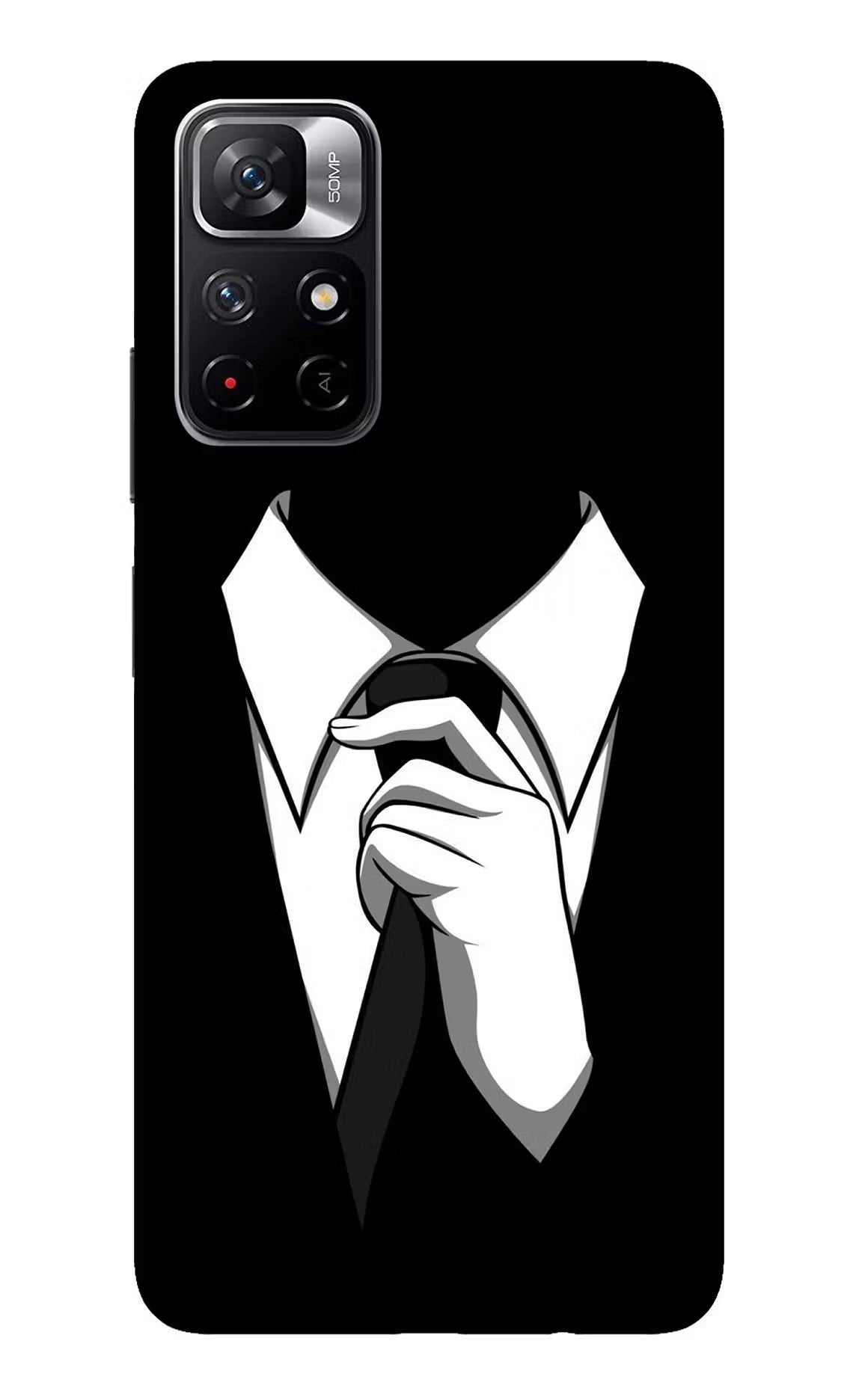 Black Tie Redmi Note 11T 5G Glass Case - Black Tie Redmi Note 11T 5G Glass Case Black Tie Redmi Note 11T 5G Glass Case