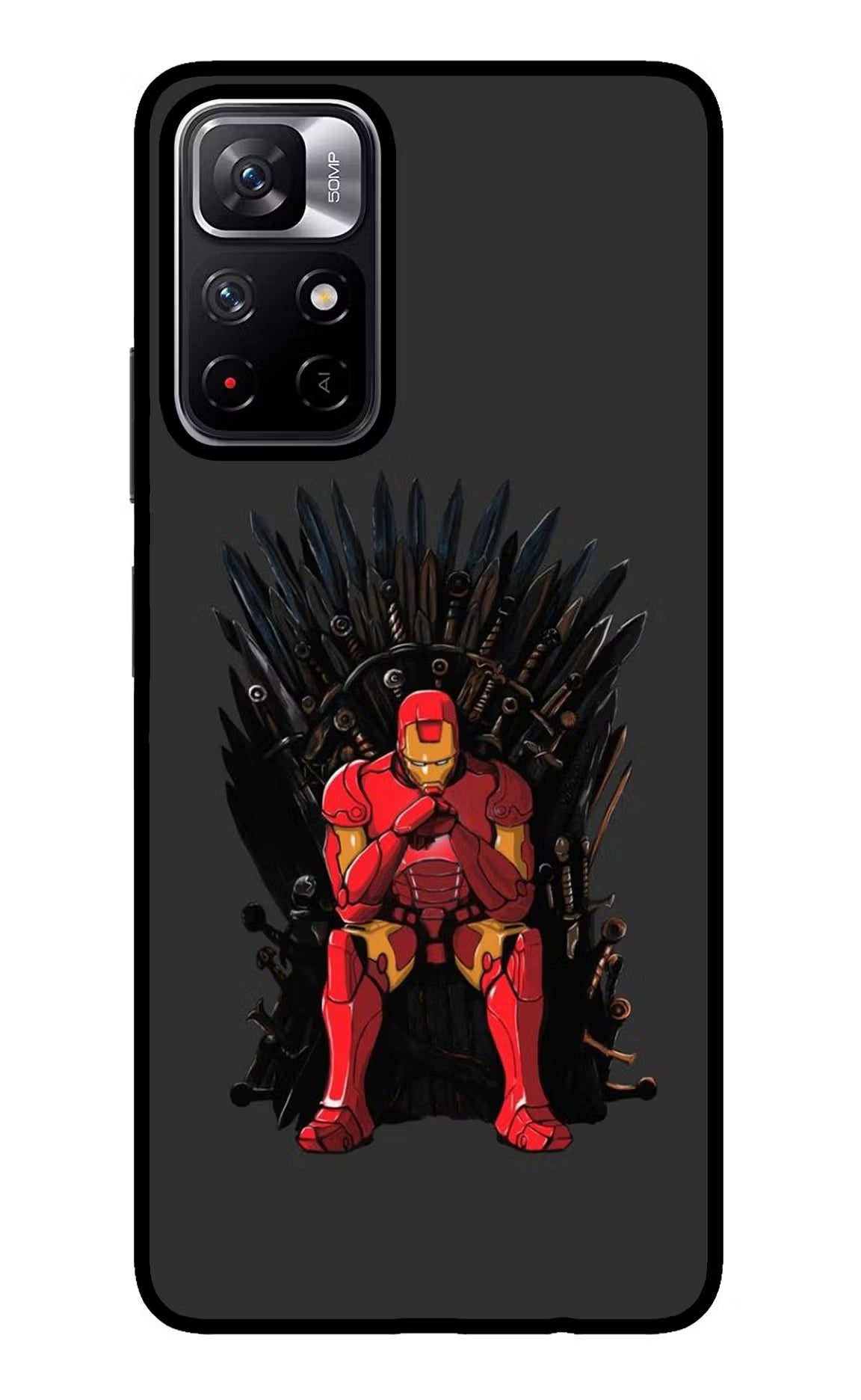 Ironman Throne Redmi Note 11T 5G Glass Case - Ironman Throne Redmi Note 11T 5G Glass Case Ironman Throne Redmi Note 11T 5G Glass Case