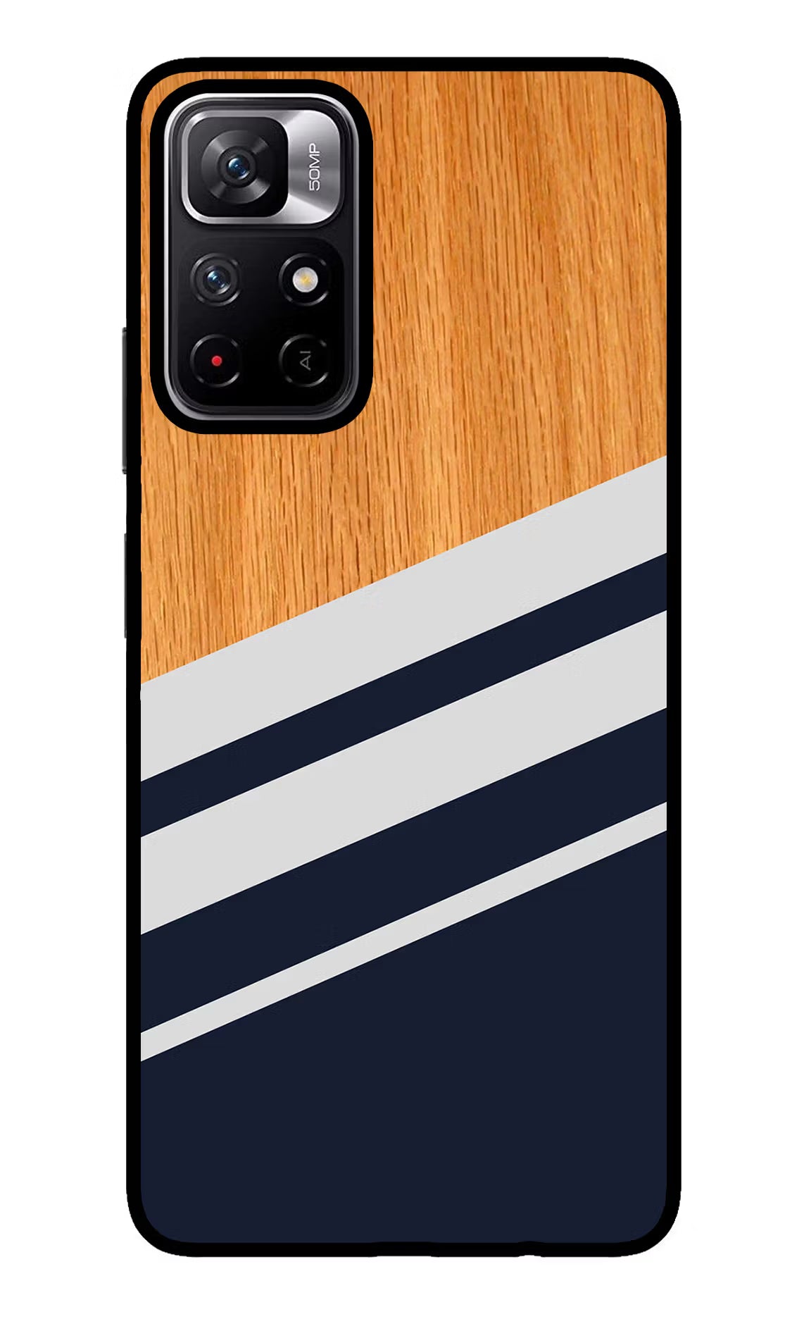Blue and white wooden Redmi Note 11T 5G Back Cover - Blue and white wooden Redmi Note 11T 5G Glass Case Back Cover by Casekaro Blue and white wooden Redmi Note 11T 5G Glass Case Back Cover by Casekaro