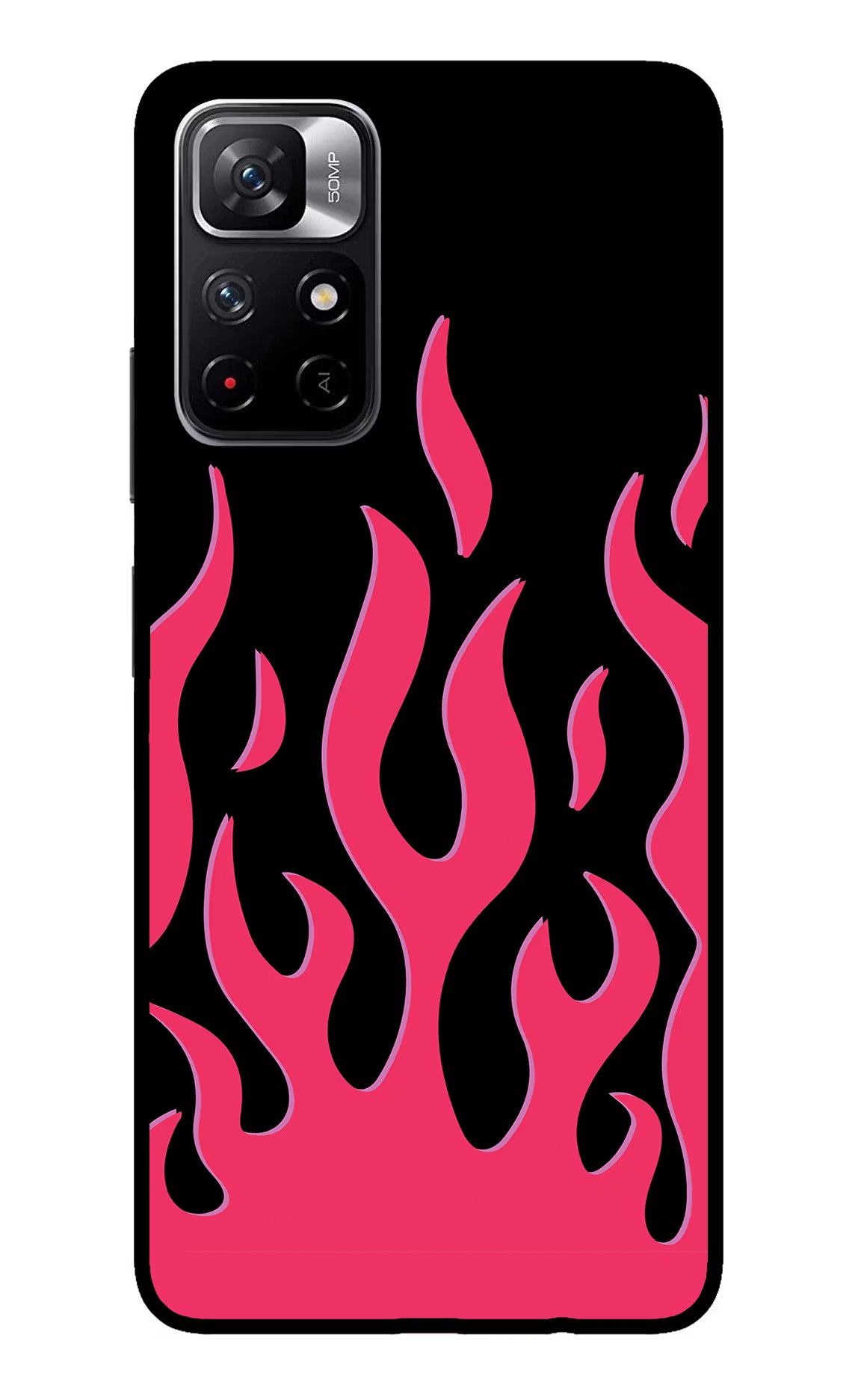 Fire Flames Redmi Note 11T 5G Back Cover - Fire Flames Redmi Note 11T 5G Glass Case Back Cover by Casekaro Fire Flames Redmi Note 11T 5G Glass Case Back Cover by Casekaro