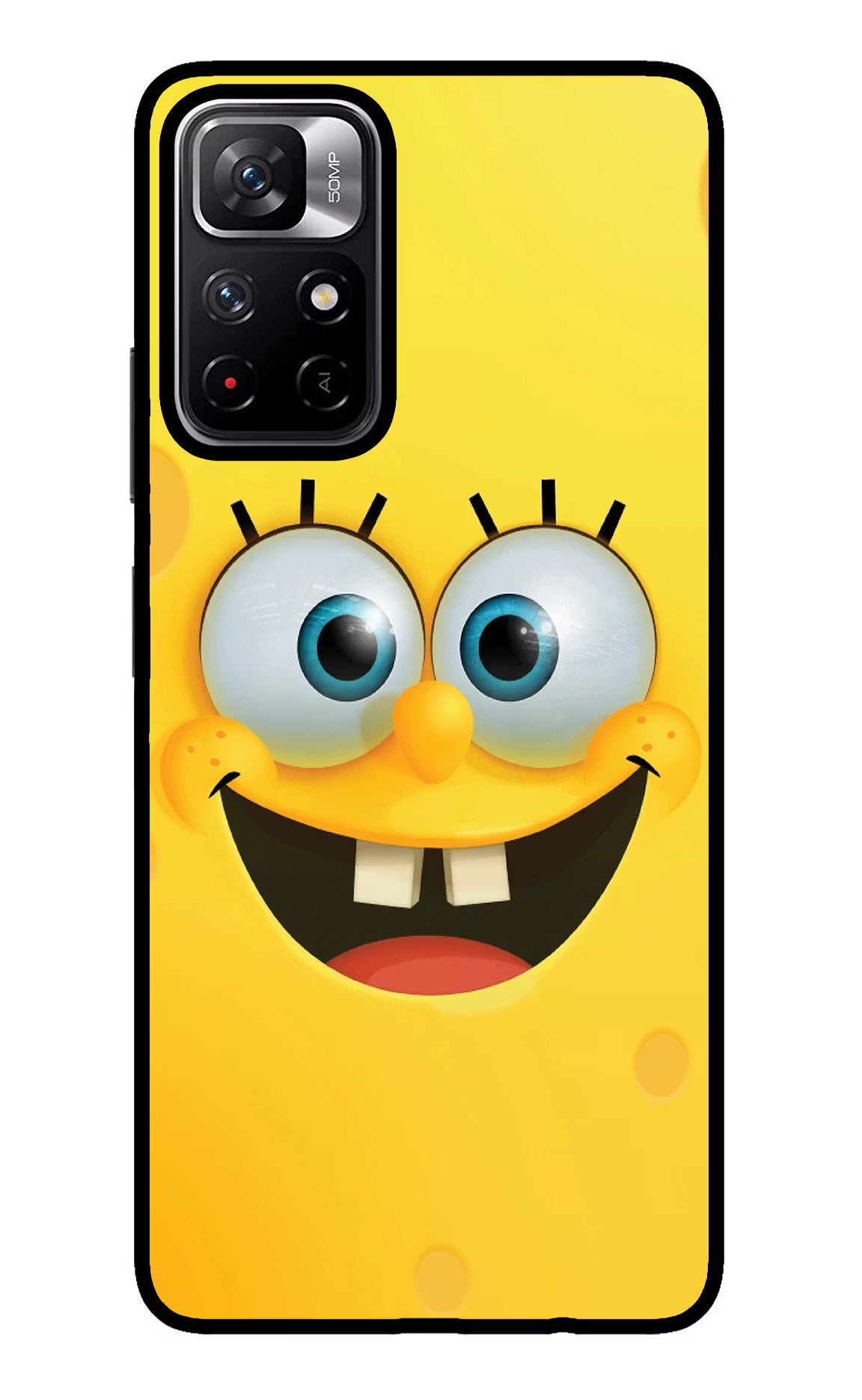 Sponge 1 Redmi Note 11T 5G Back Cover - Sponge 1 Redmi Note 11T 5G Glass Case Back Cover by Casekaro Sponge 1 Redmi Note 11T 5G Glass Case Back Cover by Casekaro