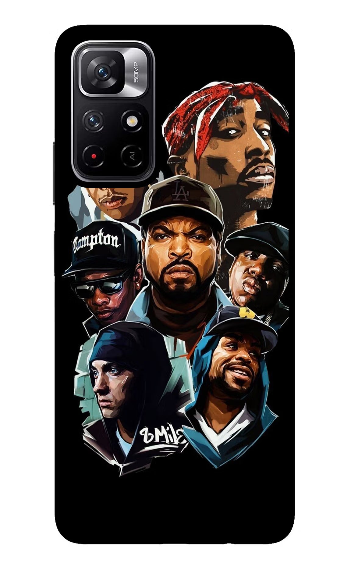 Rappers Redmi Note 11T 5G Back Cover - Rappers Redmi Note 11T 5G Glass Case Back Cover by Casekaro Rappers Redmi Note 11T 5G Glass Case Back Cover by Casekaro