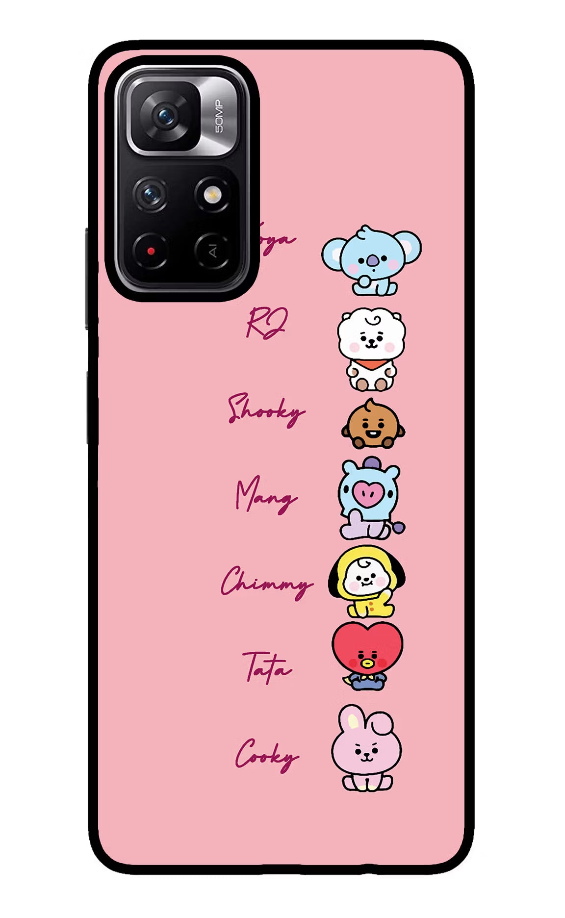 BTS names Redmi Note 11T 5G Back Cover - BTS names Redmi Note 11T 5G Glass Case Back Cover by Casekaro BTS names Redmi Note 11T 5G Glass Case Back Cover by Casekaro