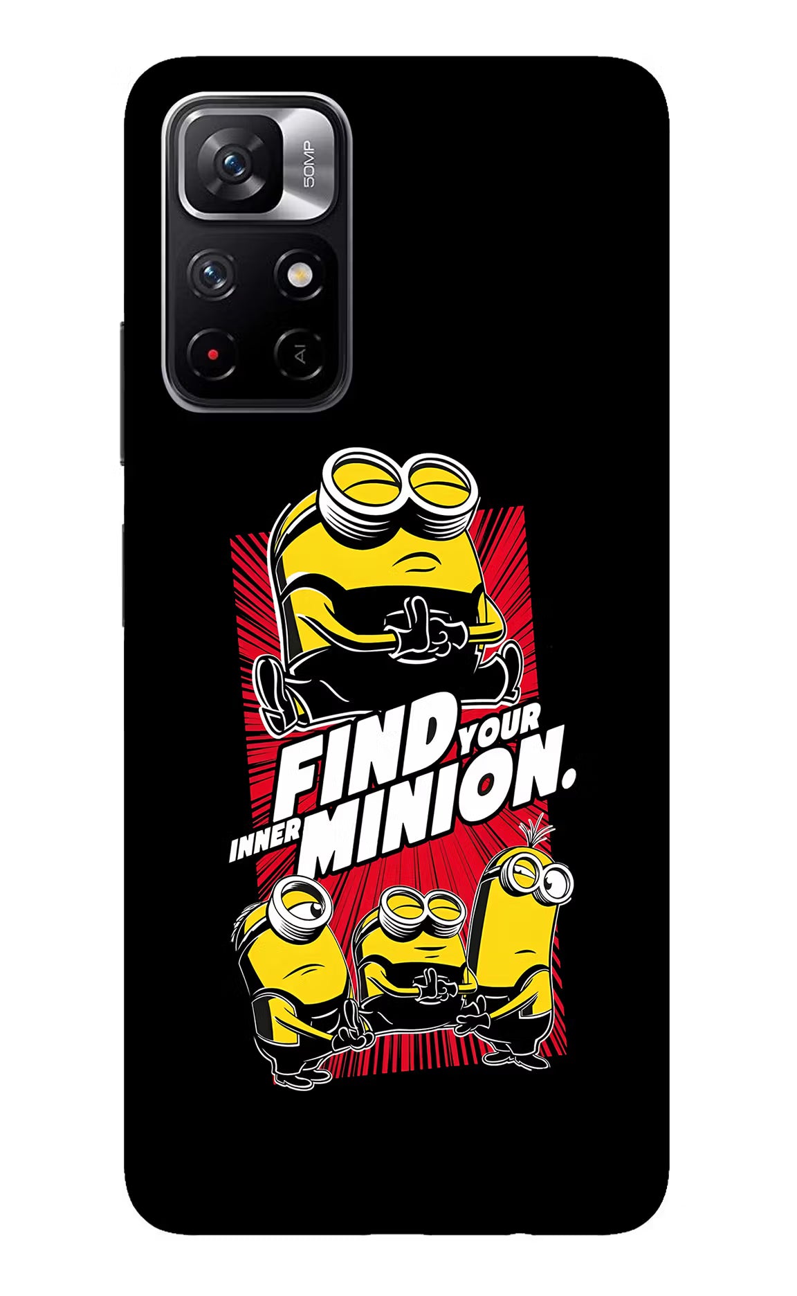 Find your inner Minion Redmi Note 11T 5G Glass Case - Find your inner Minion Redmi Note 11T 5G Glass Case Find your inner Minion Redmi Note 11T 5G Glass Case