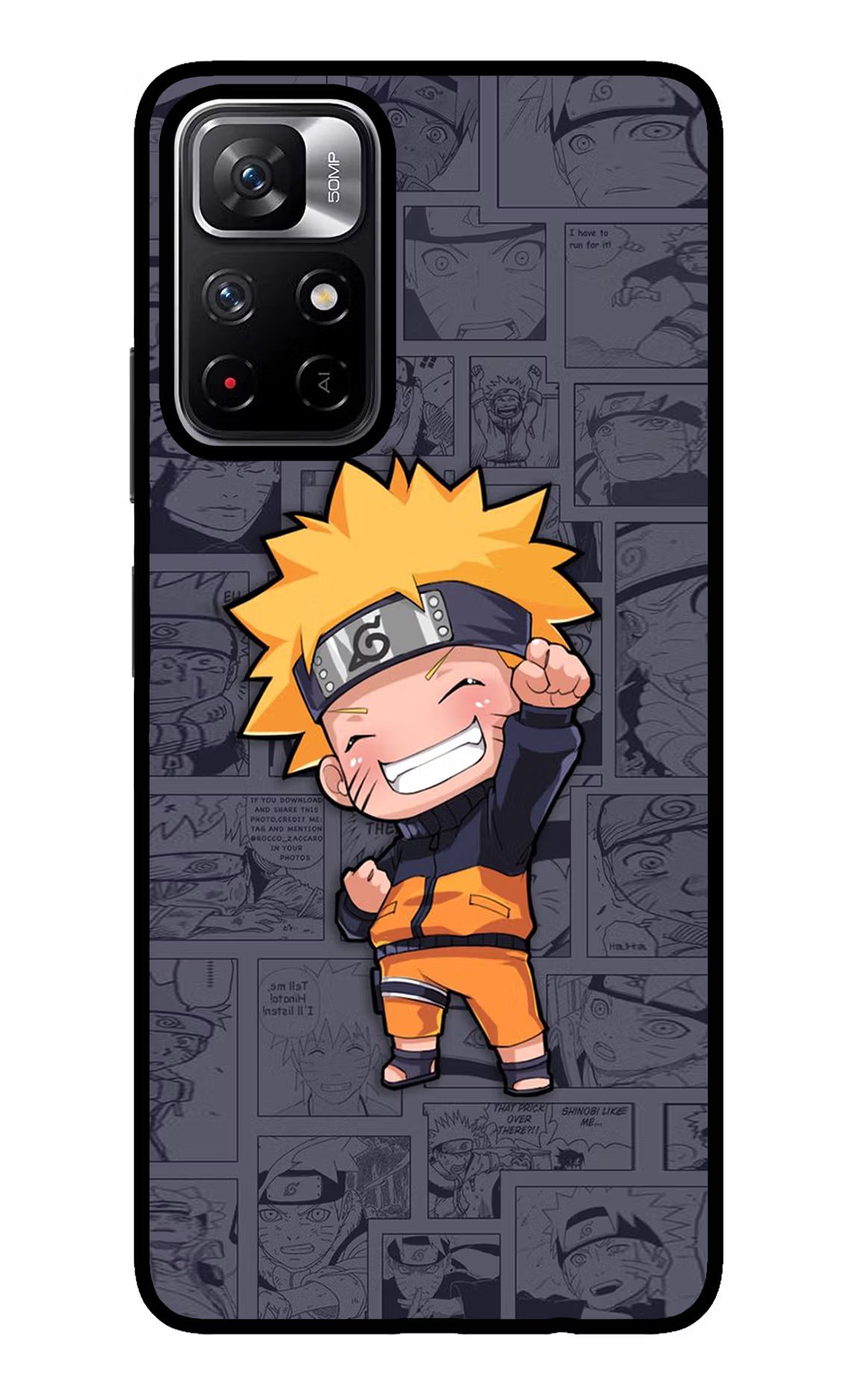Chota Naruto Redmi Note 11T 5G Glass Case - Chota Naruto Redmi Note 11T 5G Glass Case Chota Naruto Redmi Note 11T 5G Glass Case