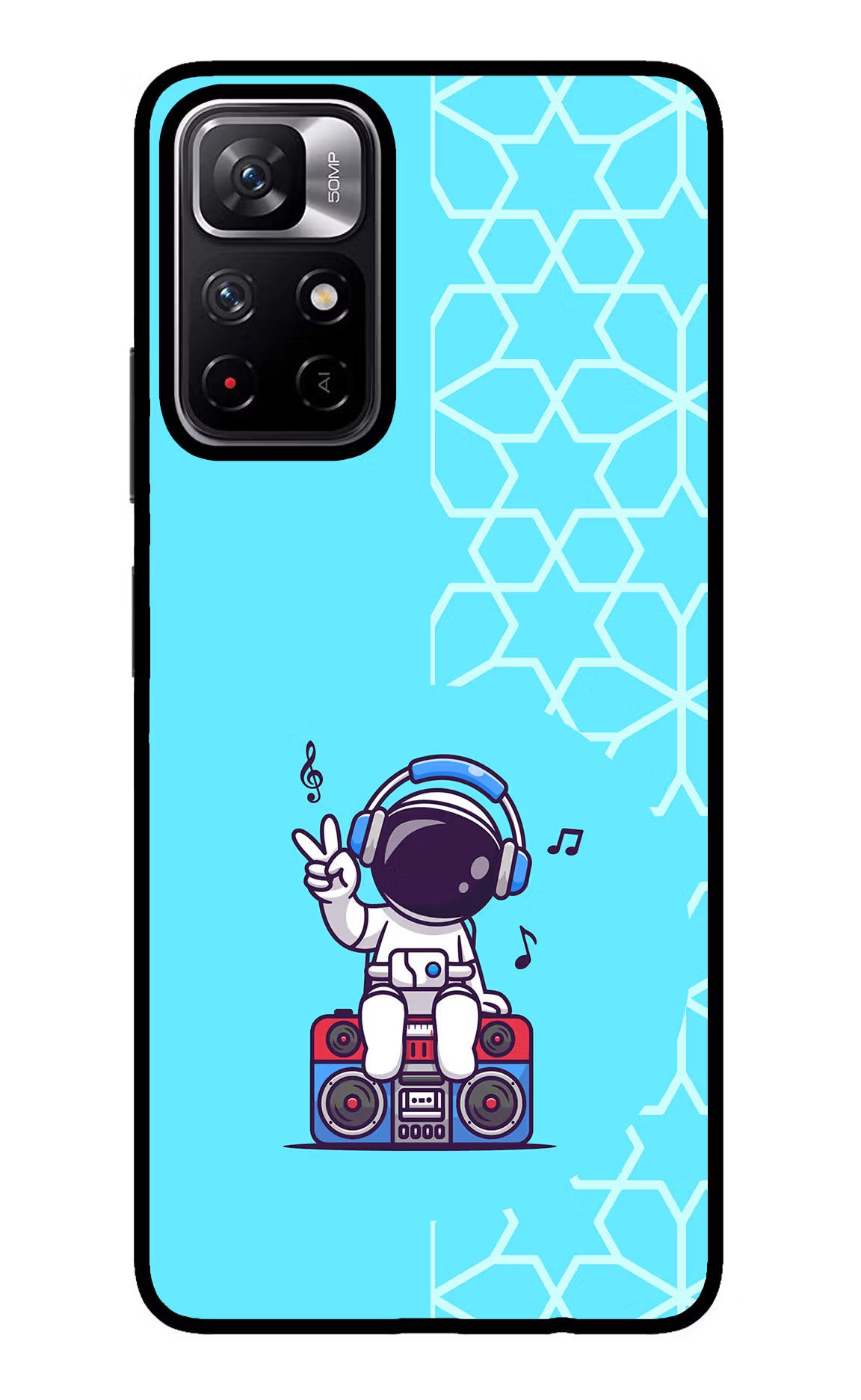 Cute Astronaut Chilling Redmi Note 11T 5G Glass Case - Cute Astronaut Chilling Redmi Note 11T 5G Glass Case Cute Astronaut Chilling Redmi Note 11T 5G Glass Case
