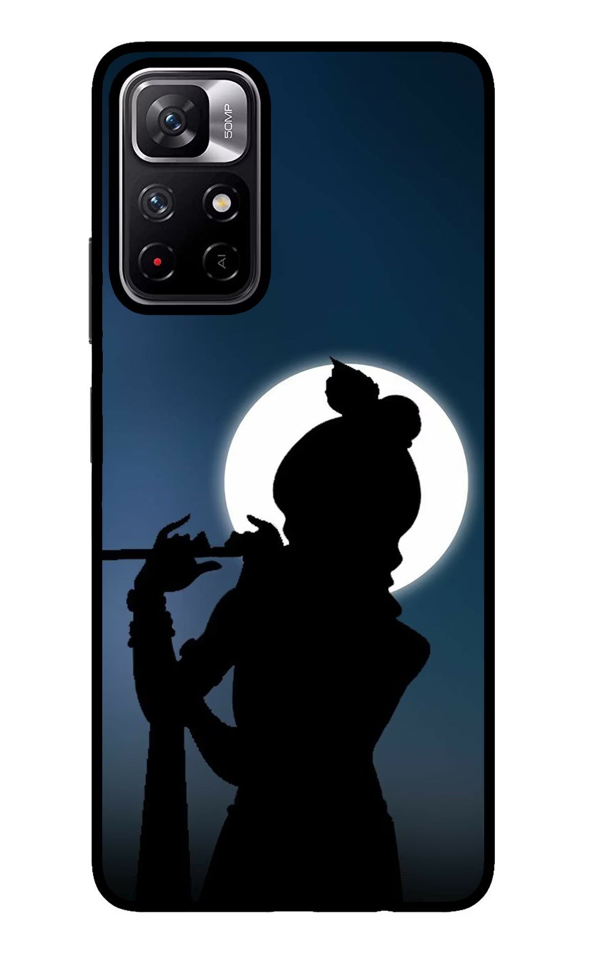 Shri Krishna Silhouette Redmi Note 11T 5G Glass Case - Shri Krishna Silhouette Redmi Note 11T 5G Glass Case Shri Krishna Silhouette Redmi Note 11T 5G Glass Case