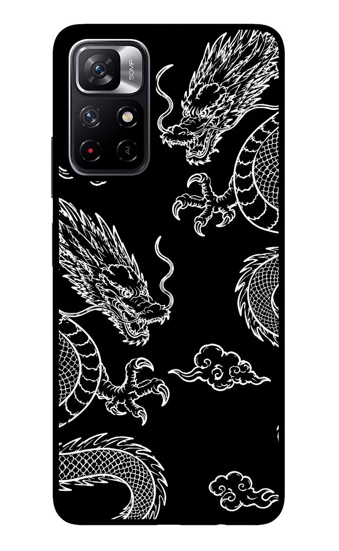 Twin Dragons Redmi Note 11T 5G Glass Case - Twin Dragons Redmi Note 11T 5G Glass Case Twin Dragons Redmi Note 11T 5G Glass Case