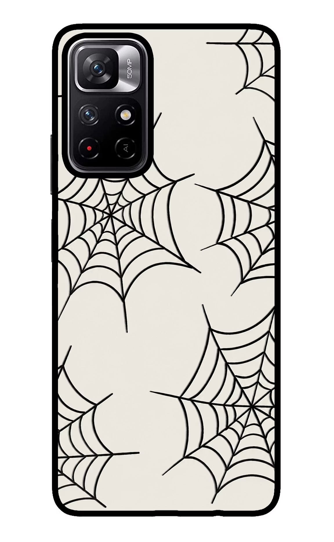 Spider Web Redmi Note 11T 5G Glass Case - Spider Web Redmi Note 11T 5G Glass Case Spider Web Redmi Note 11T 5G Glass Case