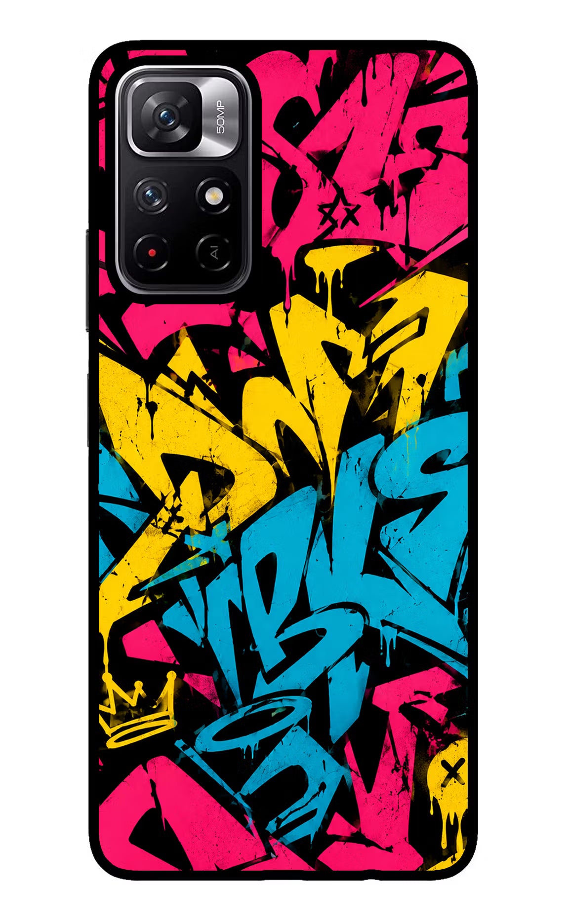 Graffiti Vibe Redmi Note 11T 5G Glass Case - Graffiti Vibe Redmi Note 11T 5G Glass Case Graffiti Vibe Redmi Note 11T 5G Glass Case