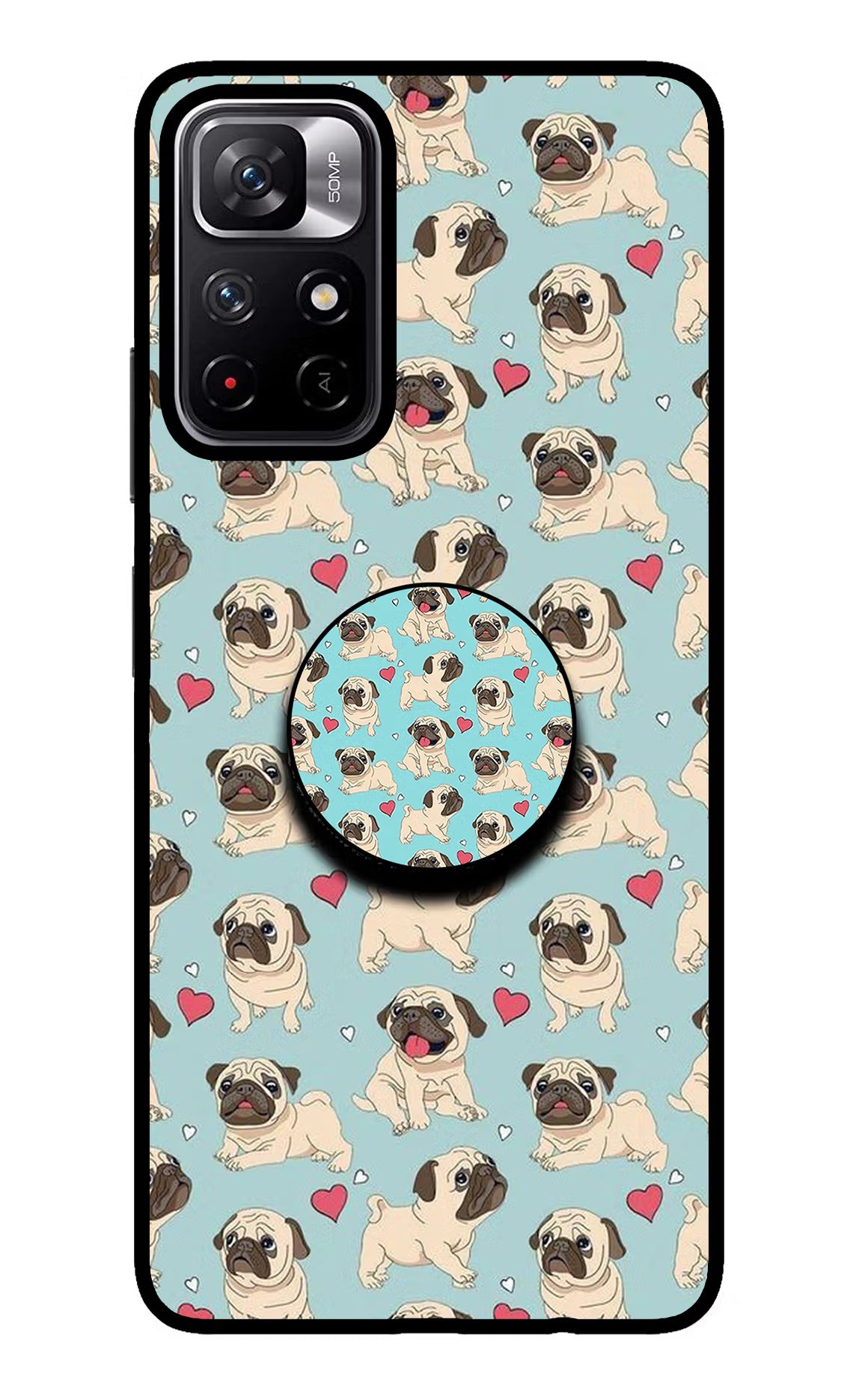 Pug Dog Redmi Note 11T 5G Pop Case - Pug Dog Redmi Note 11T 5G Pop Case by Casekaro Pug Dog Redmi Note 11T 5G Pop Case by Casekaro