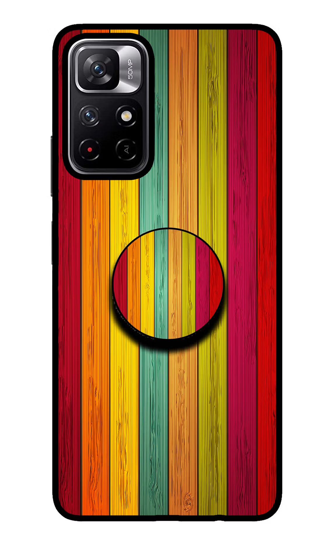 Multicolor Wooden Redmi Note 11T 5G Pop Case - Multicolor Wooden Redmi Note 11T 5G Pop Case by Casekaro Multicolor Wooden Redmi Note 11T 5G Pop Case by Casekaro