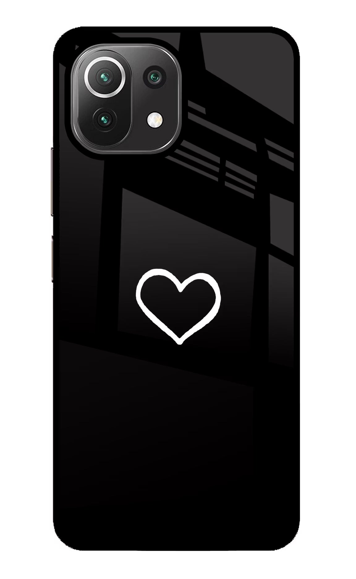 Heart Mi 11 Lite NE 5G Glass Case - Heart Mi 11 Lite NE 5G Glass Case Heart Mi 11 Lite NE 5G Glass Case