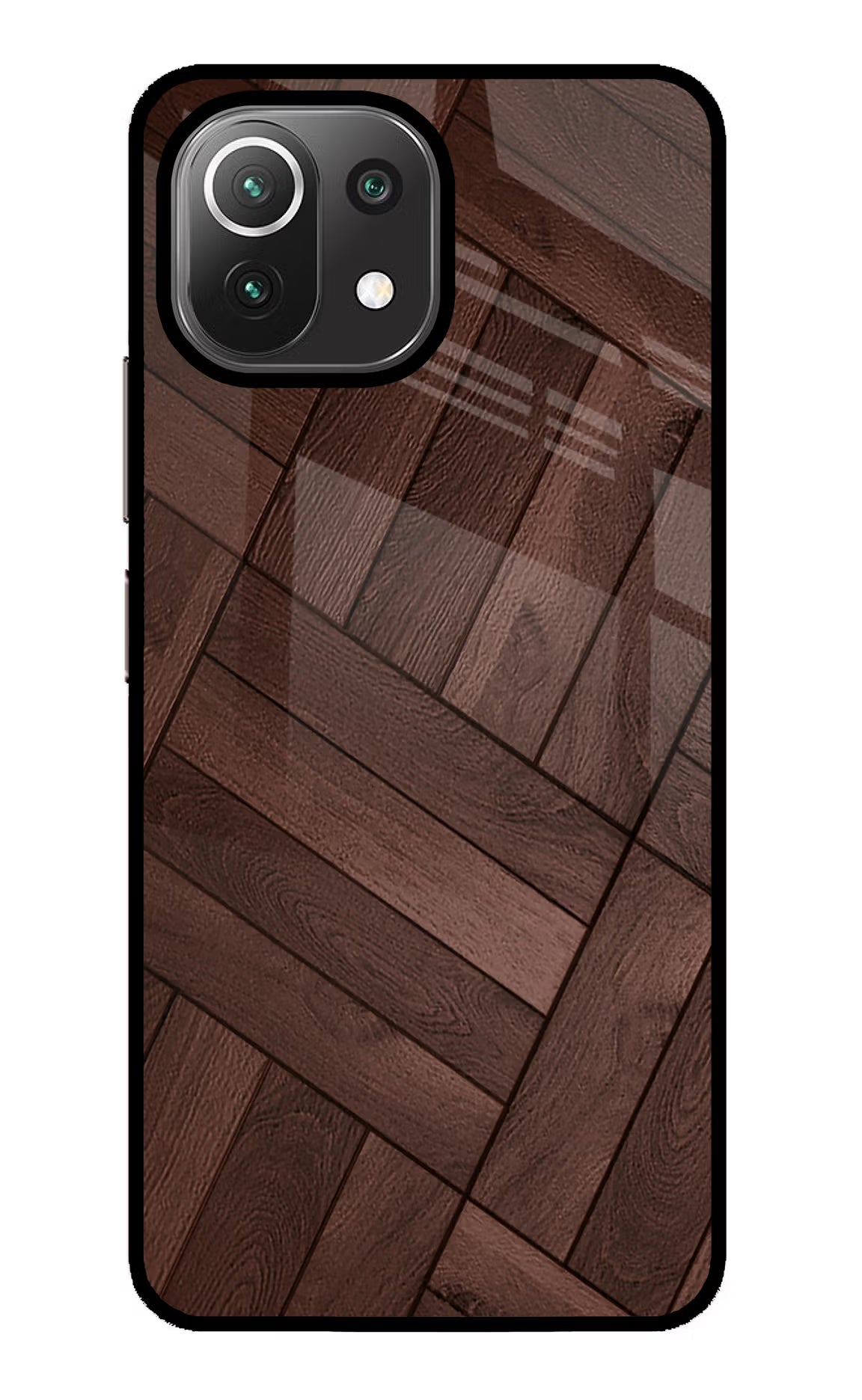 Wooden Texture Design Mi 11 Lite NE 5G Glass Case - Wooden Texture Design Mi 11 Lite NE 5G Glass Case Wooden Texture Design Mi 11 Lite NE 5G Glass Case