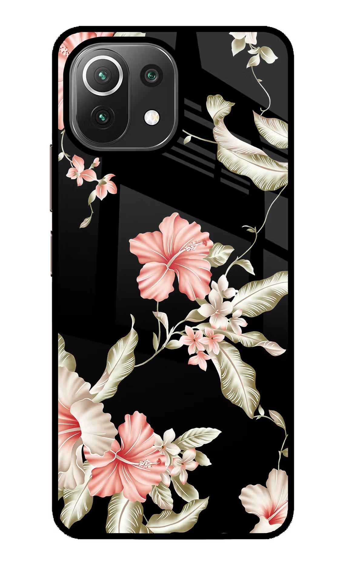 Flowers Mi 11 Lite NE 5G Glass Case - Flowers Mi 11 Lite NE 5G Glass Case Flowers Mi 11 Lite NE 5G Glass Case