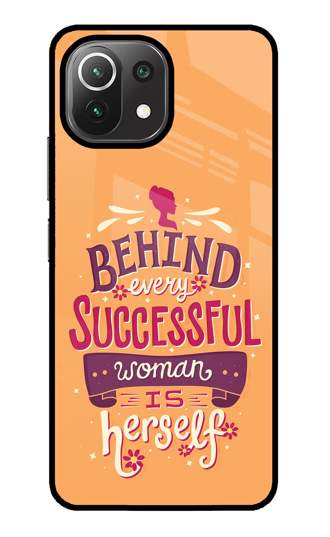 Behind Every Successful Woman There Is Herself Mi 11 Lite NE 5G Glass Case - Behind Every Successful Woman There Is Herself Mi 11 Lite NE 5G Glass Case Behind Every Successful Woman There Is Herself Mi 11 Lite NE 5G Glass Case