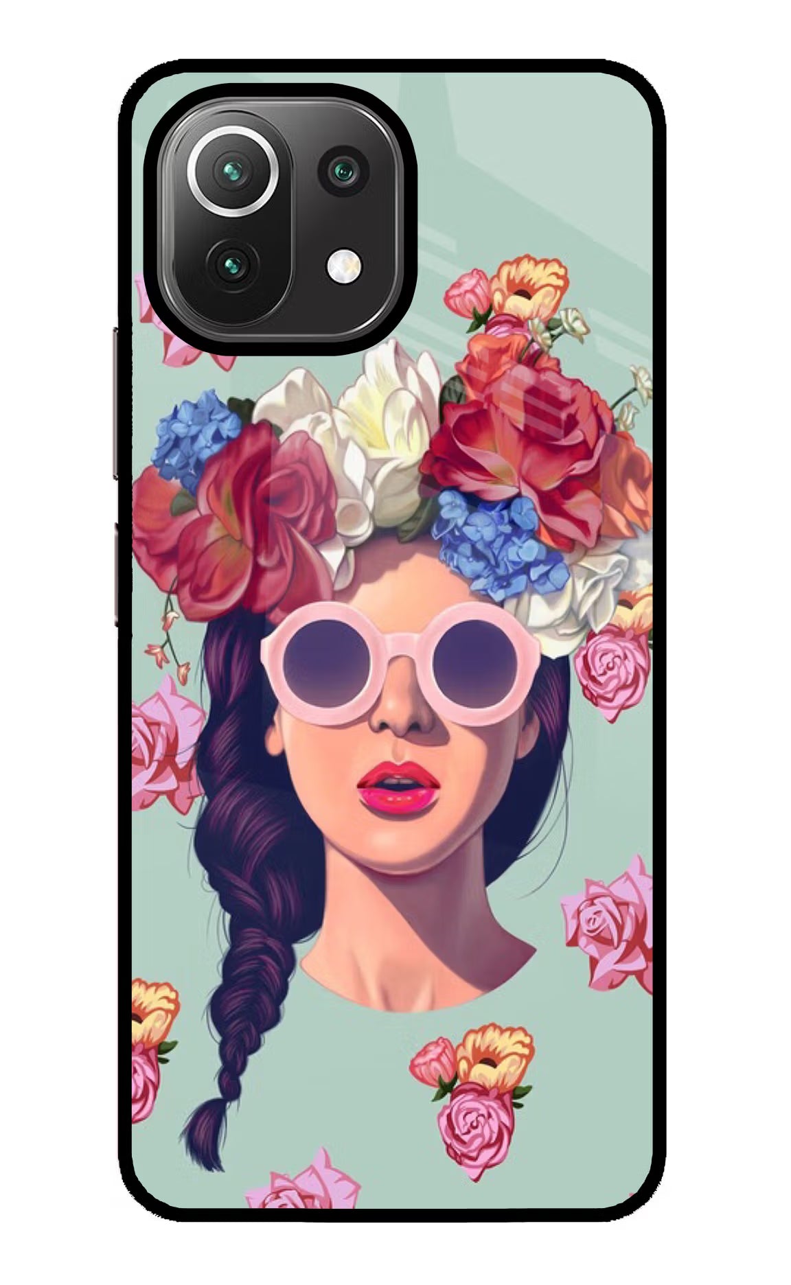 Pretty Girl Mi 11 Lite NE 5G Back Cover - Pretty Girl Mi 11 Lite NE 5G Glass Case Back Cover by Casekaro Pretty Girl Mi 11 Lite NE 5G Glass Case Back Cover by Casekaro