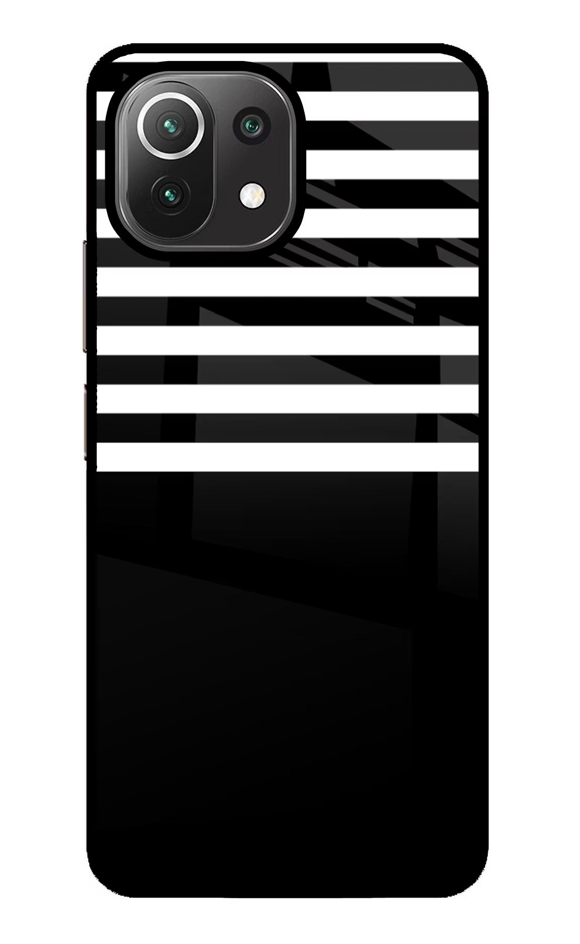 Black and White Print Mi 11 Lite NE 5G Glass Case - Black and White Print Mi 11 Lite NE 5G Glass Case Black and White Print Mi 11 Lite NE 5G Glass Case