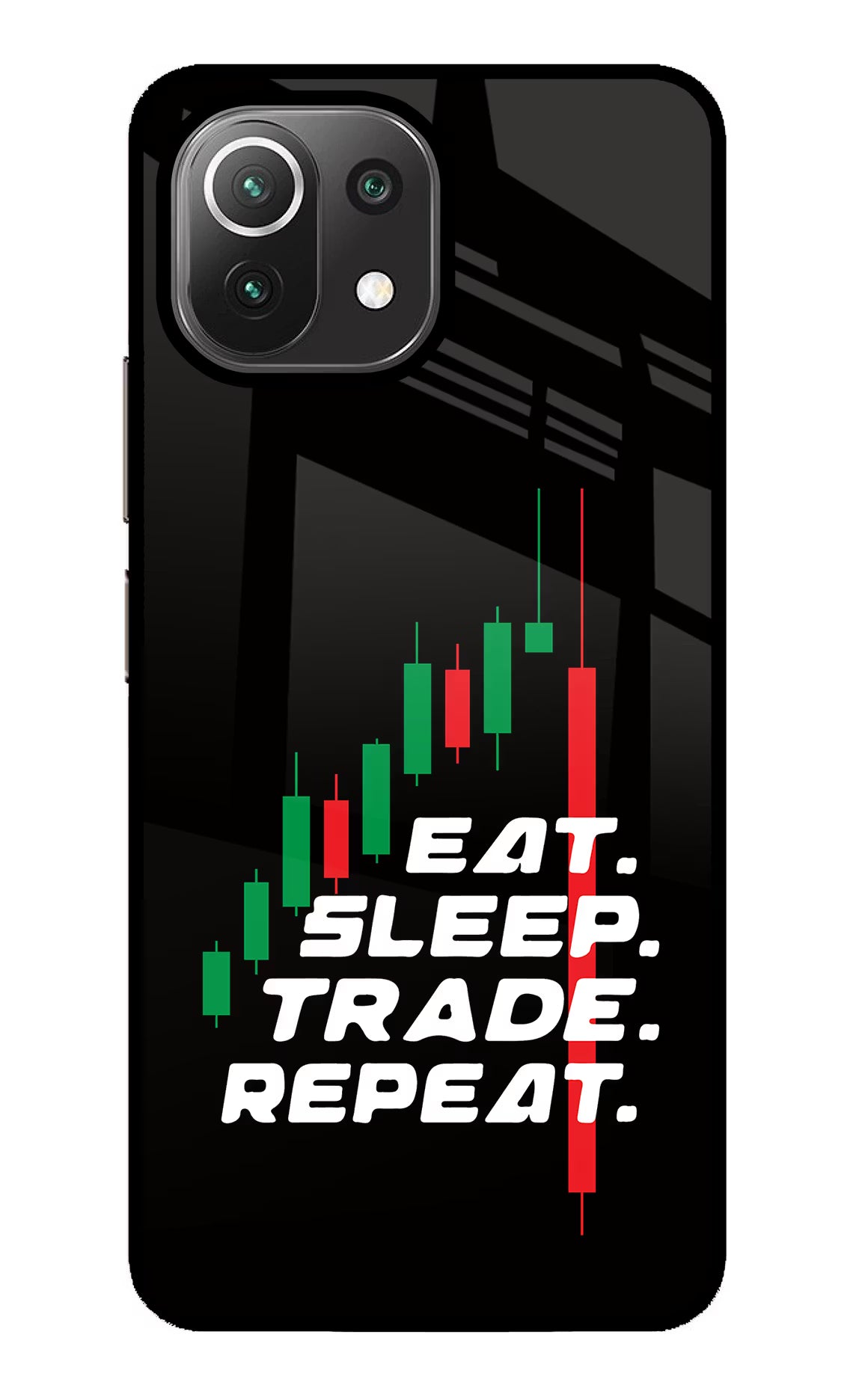 Eat Sleep Trade Repeat Mi 11 Lite NE 5G Glass Case - Eat Sleep Trade Repeat Mi 11 Lite NE 5G Glass Case Eat Sleep Trade Repeat Mi 11 Lite NE 5G Glass Case