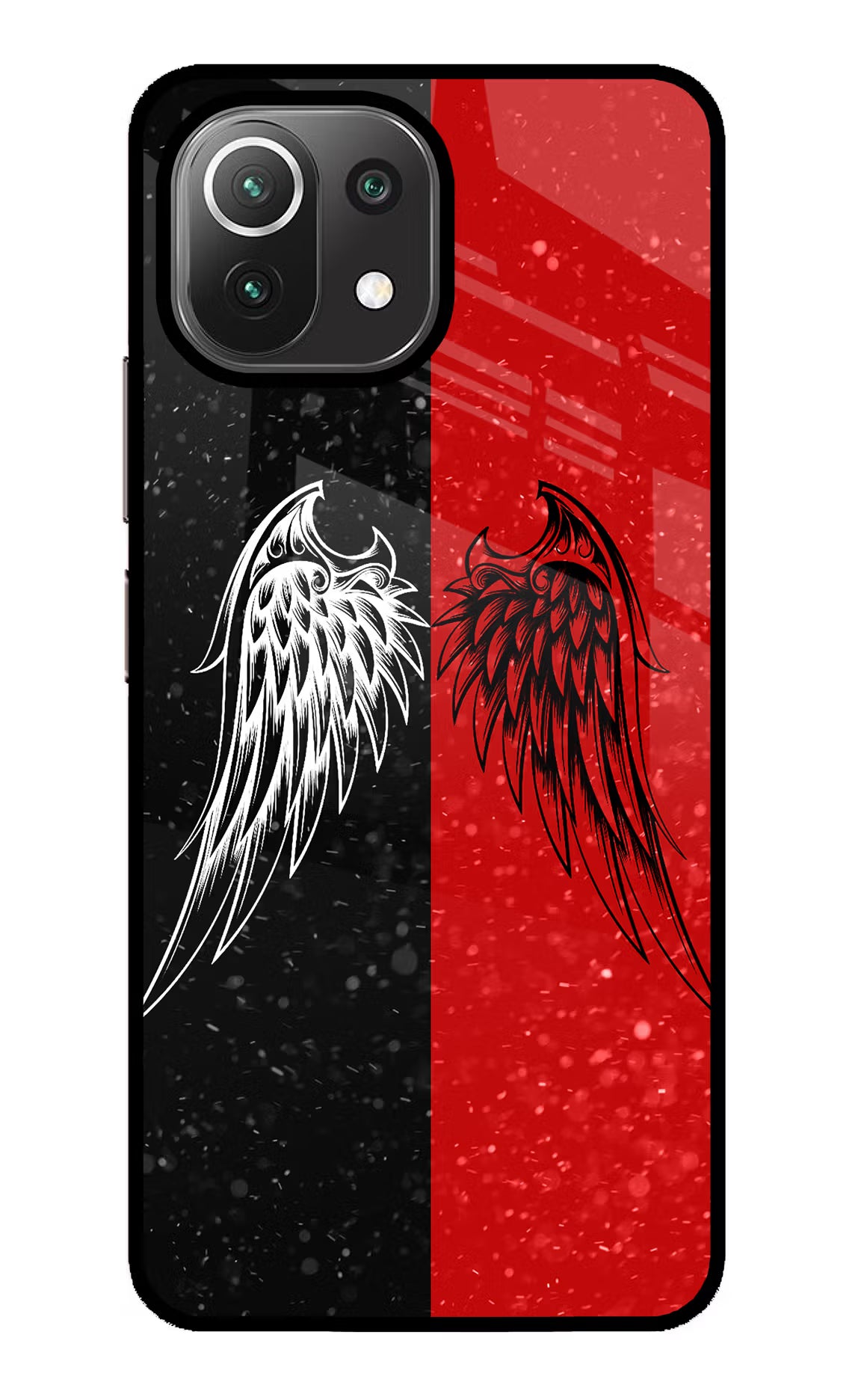 Wings Mi 11 Lite NE 5G Back Cover - Wings Mi 11 Lite NE 5G Glass Case Back Cover by Casekaro Wings Mi 11 Lite NE 5G Glass Case Back Cover by Casekaro