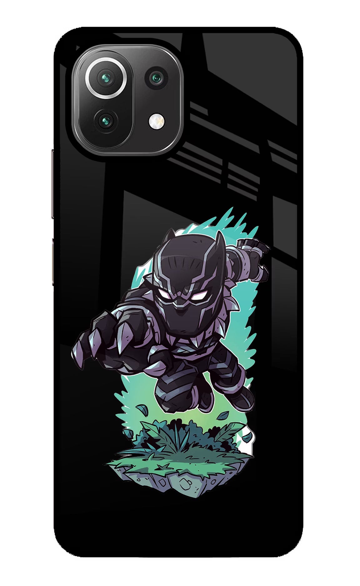 Black Panther Mi 11 Lite NE 5G Glass Case - Black Panther Mi 11 Lite NE 5G Glass Case Black Panther Mi 11 Lite NE 5G Glass Case