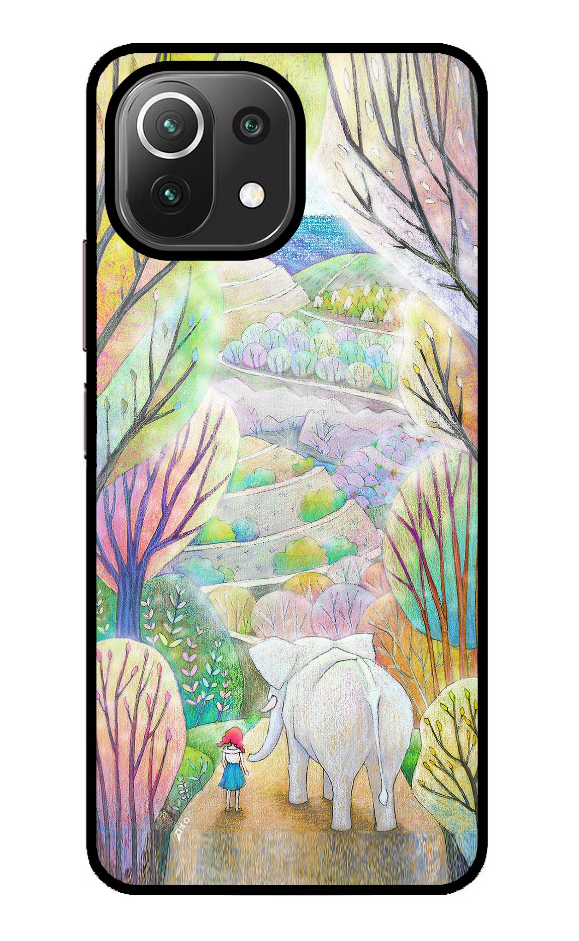 Nature Painting Mi 11 Lite NE 5G Glass Case - Nature Painting Mi 11 Lite NE 5G Glass Case Nature Painting Mi 11 Lite NE 5G Glass Case
