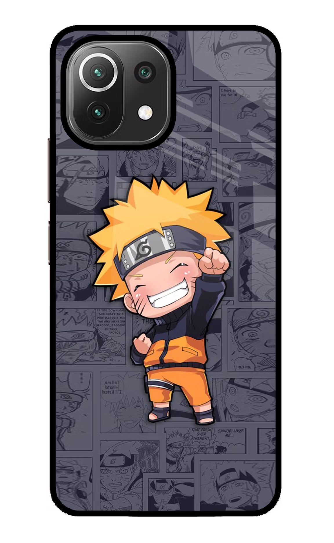 Chota Naruto Mi 11 Lite NE 5G Back Cover - Chota Naruto Mi 11 Lite NE 5G Glass Case Back Cover by Casekaro Chota Naruto Mi 11 Lite NE 5G Glass Case Back Cover by Casekaro