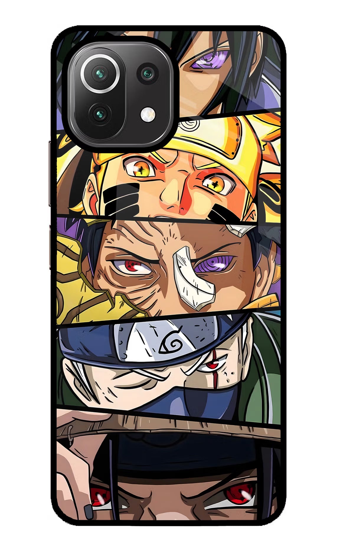 Naruto Character Mi 11 Lite NE 5G Back Cover - Naruto Character Mi 11 Lite NE 5G Glass Case Back Cover by Casekaro Naruto Character Mi 11 Lite NE 5G Glass Case Back Cover by Casekaro