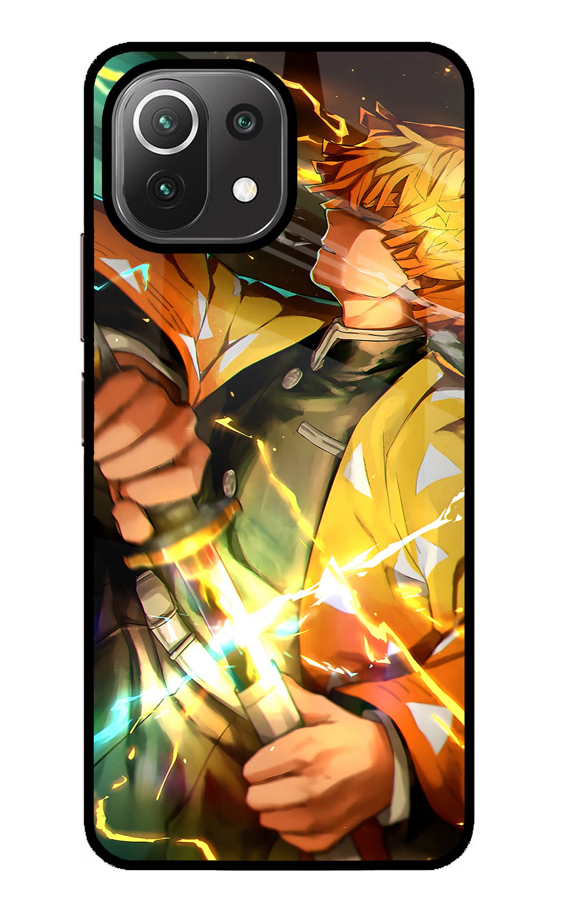 Demon Slayer Mi 11 Lite NE 5G Back Cover - Demon Slayer Mi 11 Lite NE 5G Glass Case Back Cover by Casekaro Demon Slayer Mi 11 Lite NE 5G Glass Case Back Cover by Casekaro