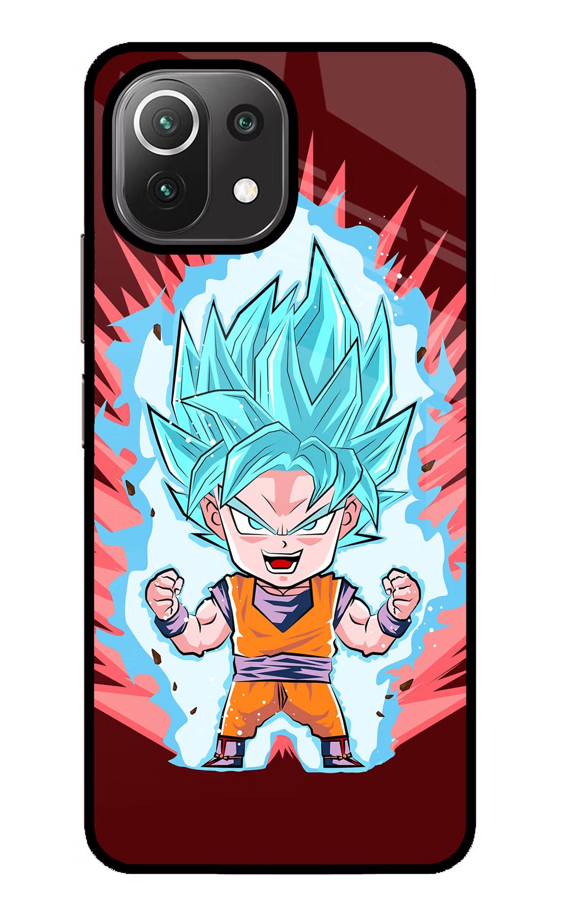 Goku Little Mi 11 Lite NE 5G Back Cover - Goku Little Mi 11 Lite NE 5G Glass Case Back Cover by Casekaro Goku Little Mi 11 Lite NE 5G Glass Case Back Cover by Casekaro