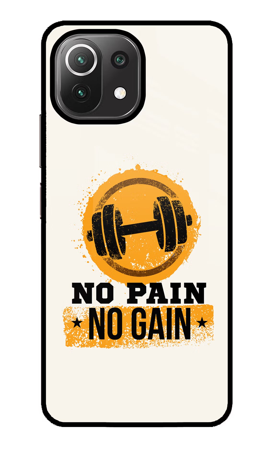 No Pain No Gain Mi 11 Lite NE 5G Glass Case - No Pain No Gain Mi 11 Lite NE 5G Glass Case No Pain No Gain Mi 11 Lite NE 5G Glass Case