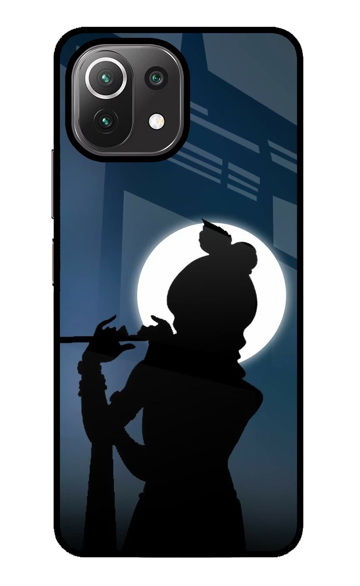 Shri Krishna Silhouette Mi 11 Lite NE 5G Glass Case - Shri Krishna Silhouette Mi 11 Lite NE 5G Glass Case Shri Krishna Silhouette Mi 11 Lite NE 5G Glass Case