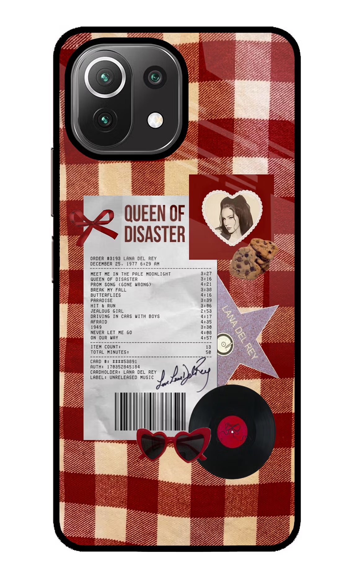 Queen of Disaster Mi 11 Lite NE 5G Glass Case - Queen of Disaster Mi 11 Lite NE 5G Glass Case Queen of Disaster Mi 11 Lite NE 5G Glass Case