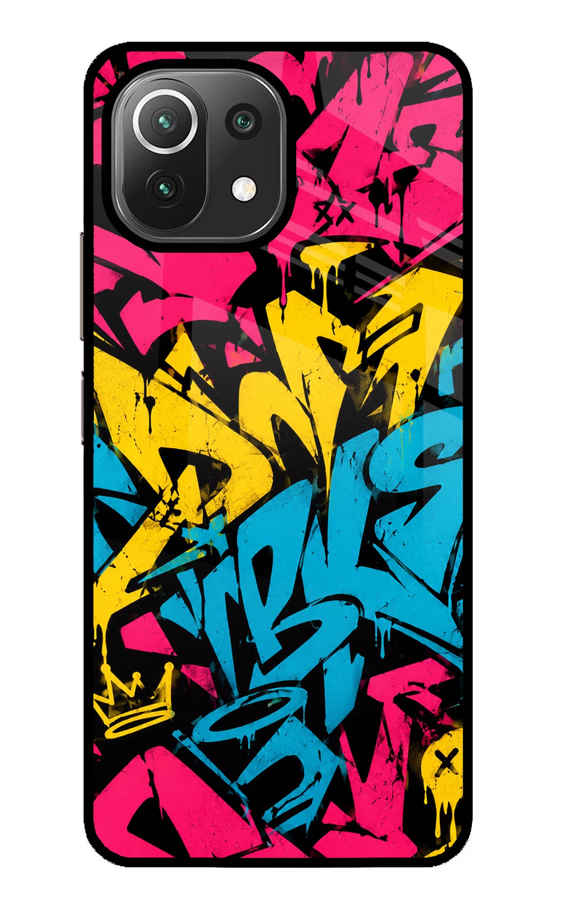 Graffiti Vibe Mi 11 Lite NE 5G Glass Case - Graffiti Vibe Mi 11 Lite NE 5G Glass Case Graffiti Vibe Mi 11 Lite NE 5G Glass Case
