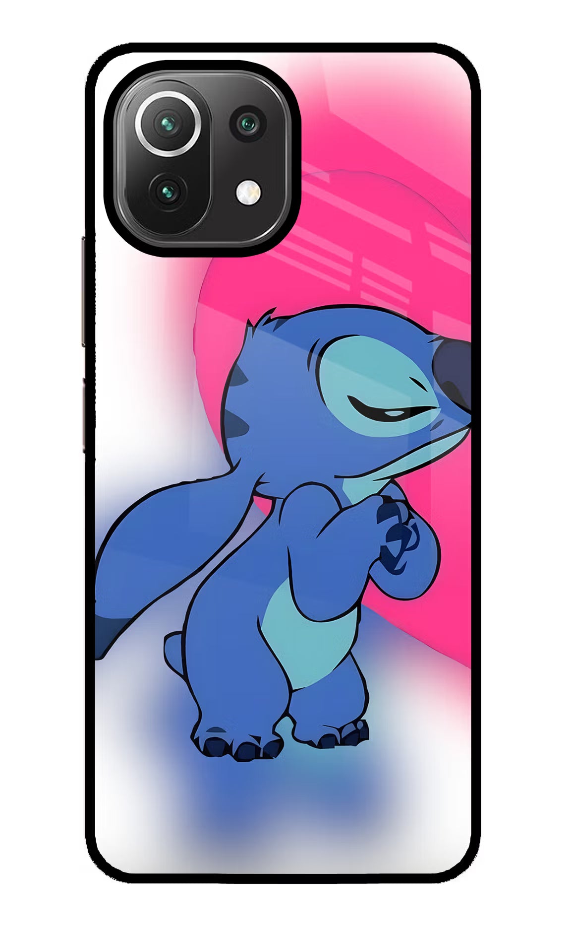 Stitch Hug Mi 11 Lite NE 5G Glass Case - Stitch Hug Mi 11 Lite NE 5G Glass Case Stitch Hug Mi 11 Lite NE 5G Glass Case
