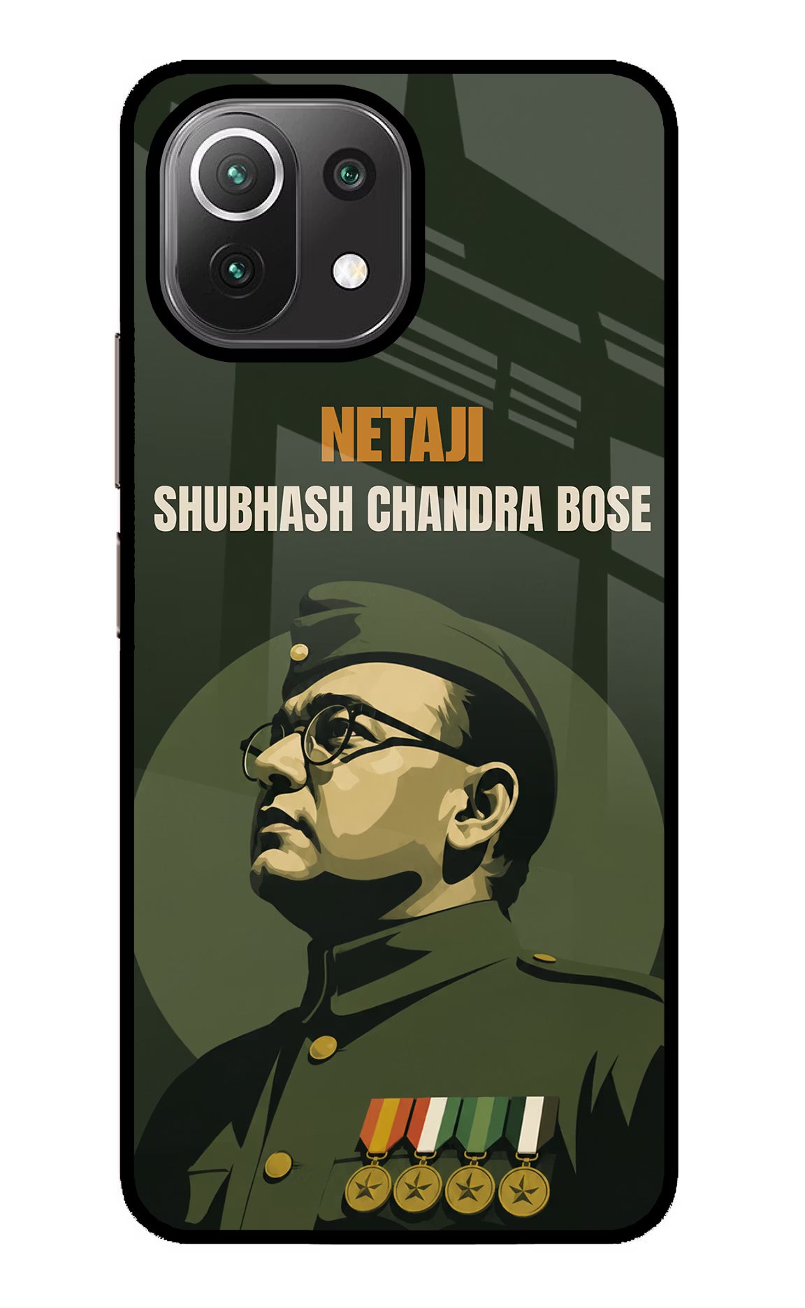 Netaji Legacy Mi 11 Lite NE 5G Glass Case - Netaji Legacy Mi 11 Lite NE 5G Glass Case Netaji Legacy Mi 11 Lite NE 5G Glass Case