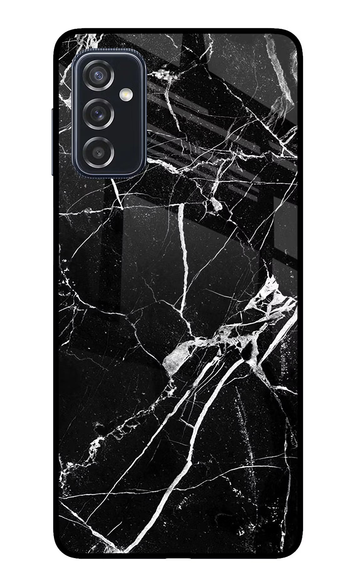 Black Marble Pattern Samsung M52 5G Glass Case - Black Marble Pattern Samsung M52 5G Glass Case Black Marble Pattern Samsung M52 5G Glass Case