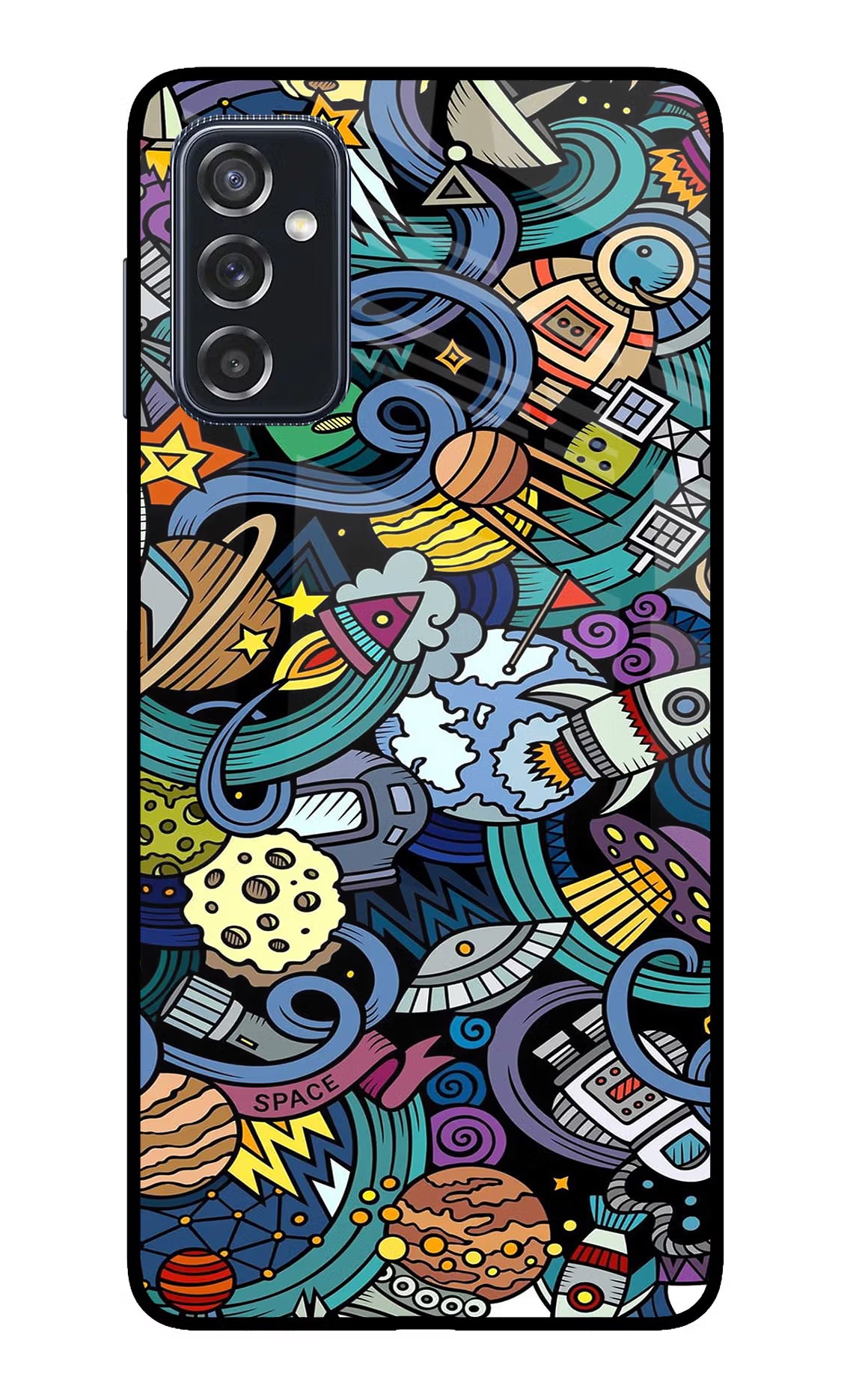 Space Abstract Samsung M52 5G Back Cover - Space Abstract Samsung M52 5G Glass Case Back Cover by Casekaro Space Abstract Samsung M52 5G Glass Case Back Cover by Casekaro