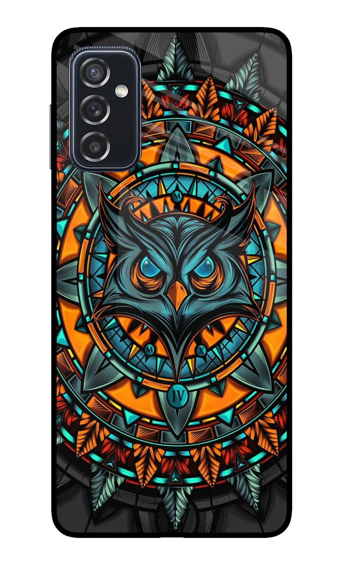 Angry Owl Art Samsung M52 5G Back Cover - Angry Owl Art Samsung M52 5G Glass Case Back Cover by Casekaro Angry Owl Art Samsung M52 5G Glass Case Back Cover by Casekaro