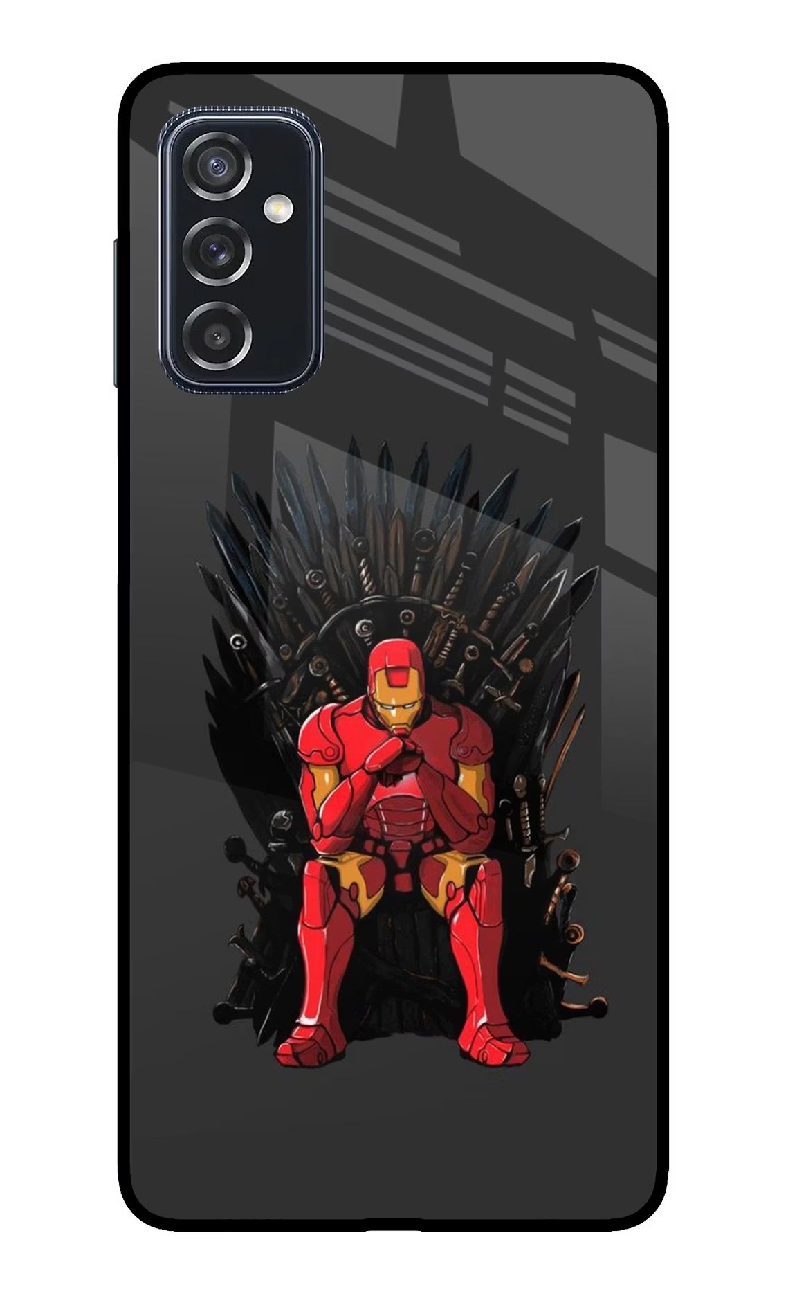 Ironman Throne Samsung M52 5G Back Cover - Ironman Throne Samsung M52 5G Glass Case Back Cover by Casekaro Ironman Throne Samsung M52 5G Glass Case Back Cover by Casekaro