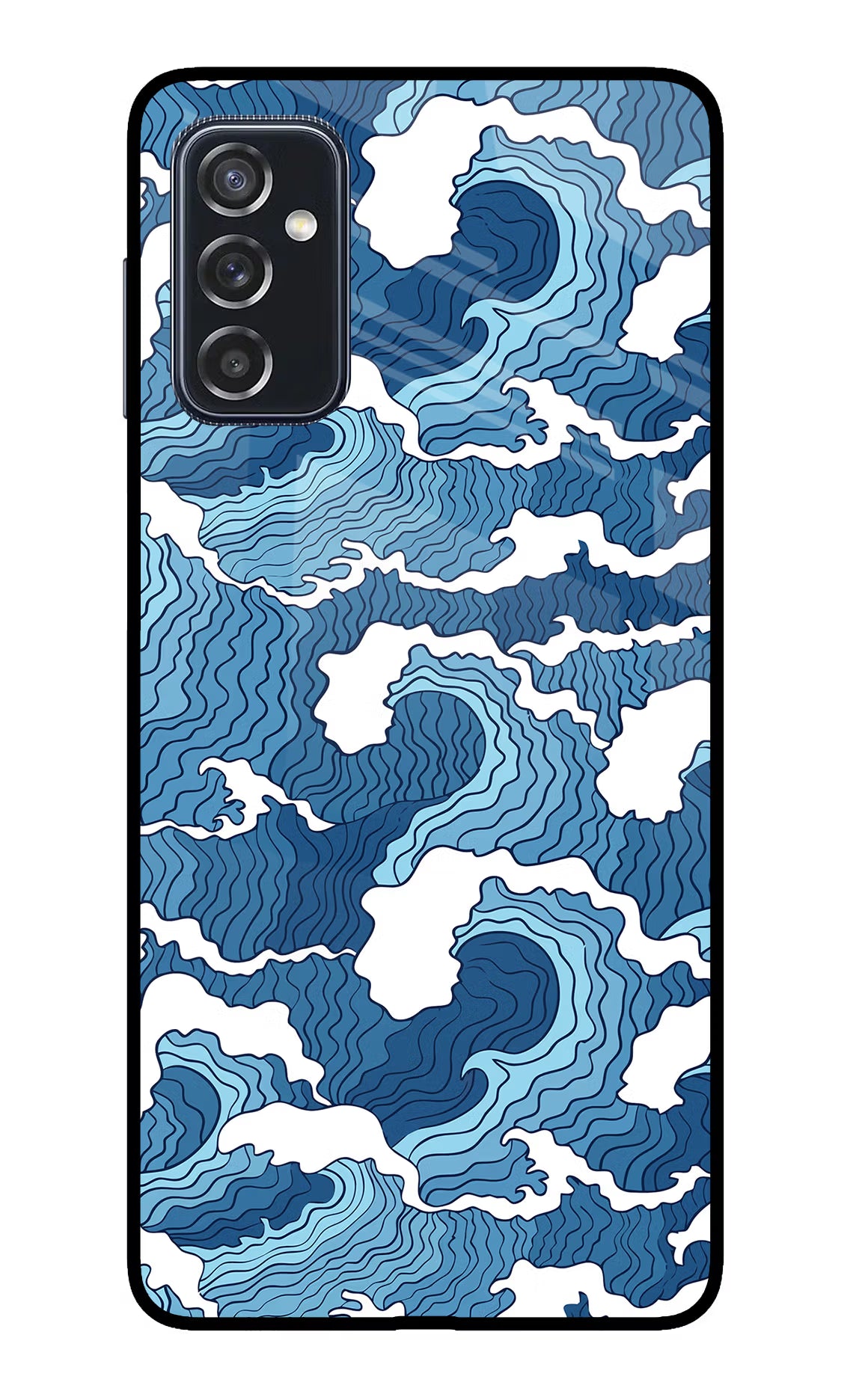 Blue Waves Samsung M52 5G Glass Case - Blue Waves Samsung M52 5G Glass Case Blue Waves Samsung M52 5G Glass Case