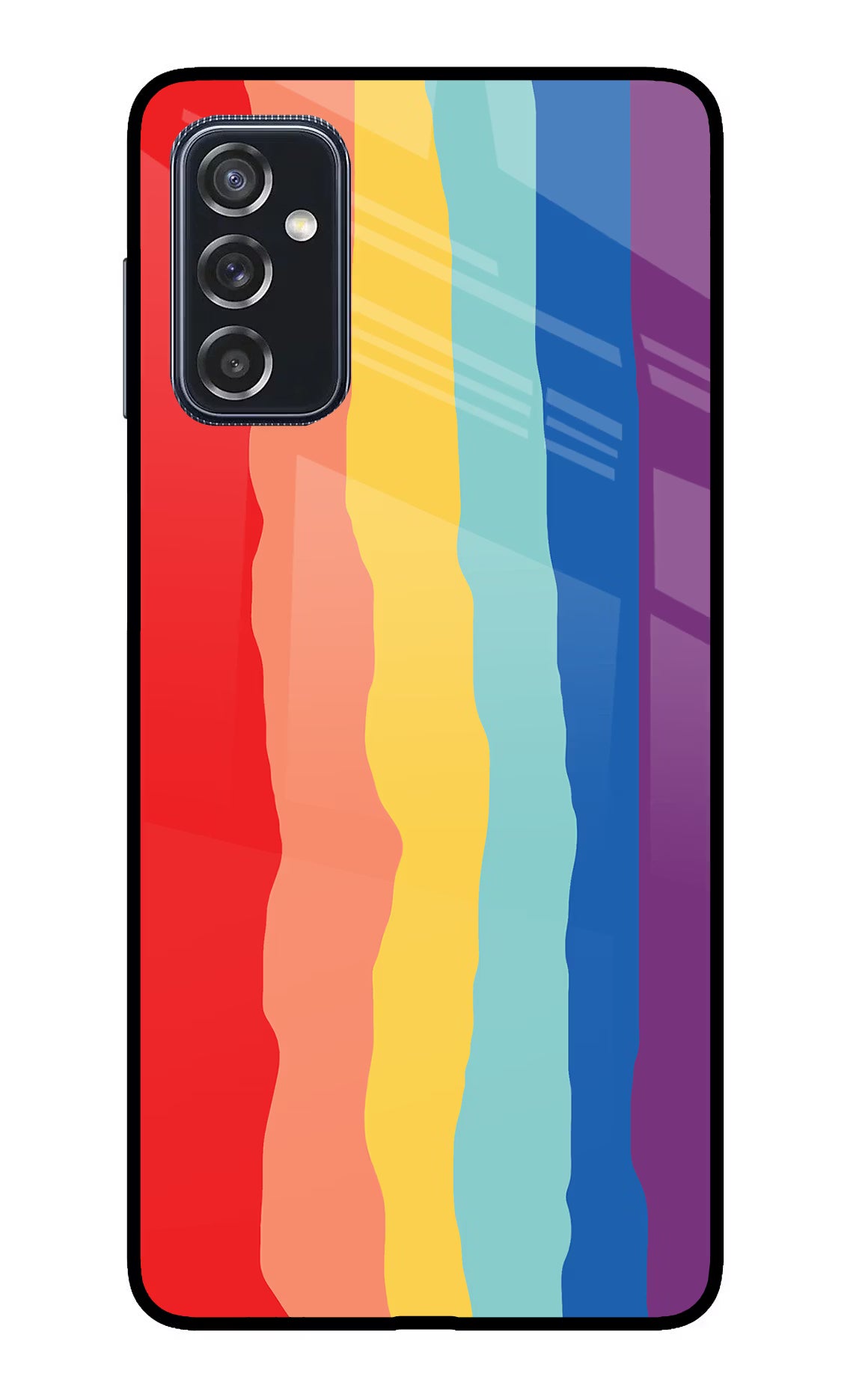 Rainbow Samsung M52 5G Back Cover - Rainbow Samsung M52 5G Glass Case Back Cover by Casekaro Rainbow Samsung M52 5G Glass Case Back Cover by Casekaro