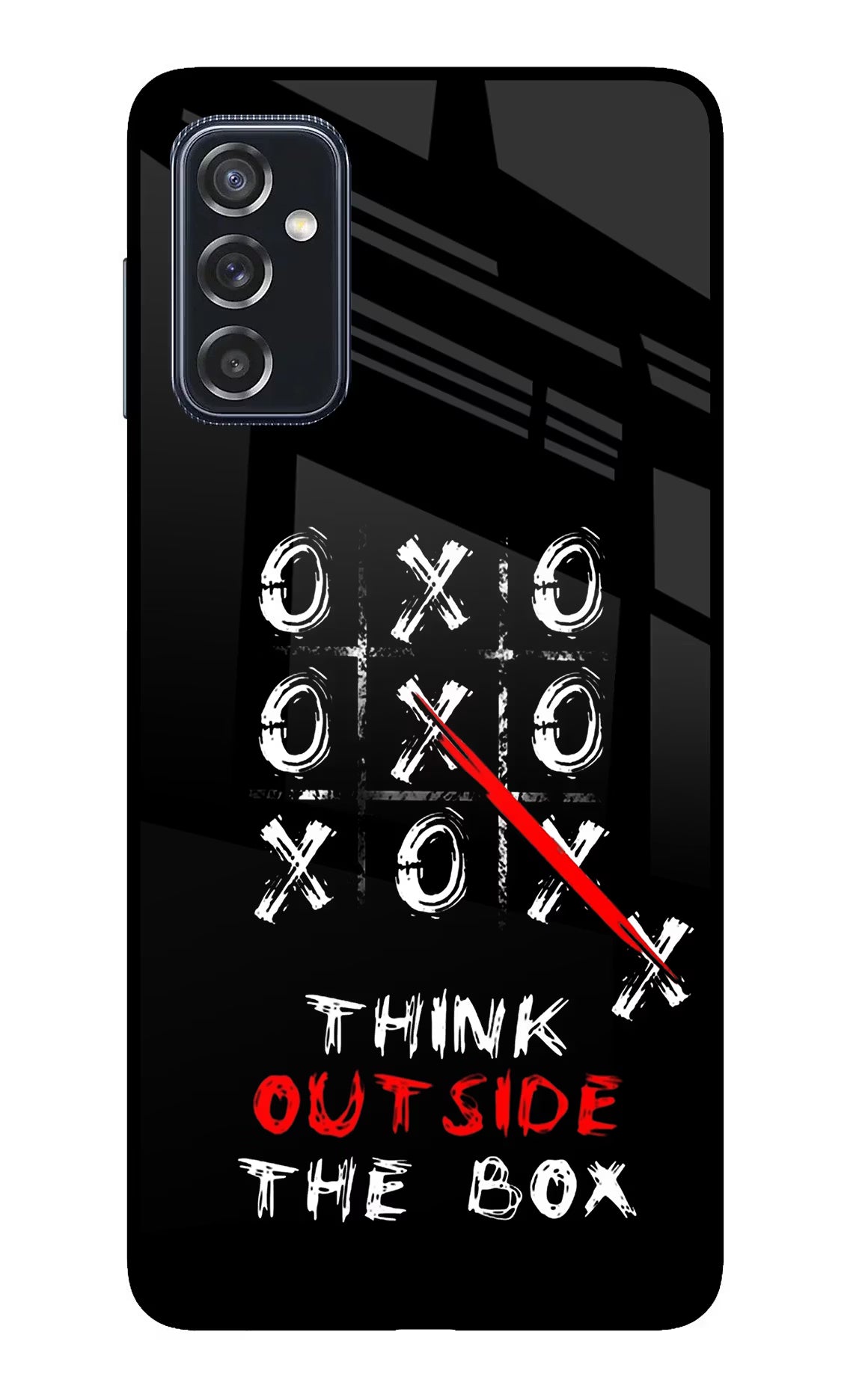 Think out of the BOX Samsung M52 5G Back Cover - Think out of the BOX Samsung M52 5G Glass Case Back Cover by Casekaro Think out of the BOX Samsung M52 5G Glass Case Back Cover by Casekaro