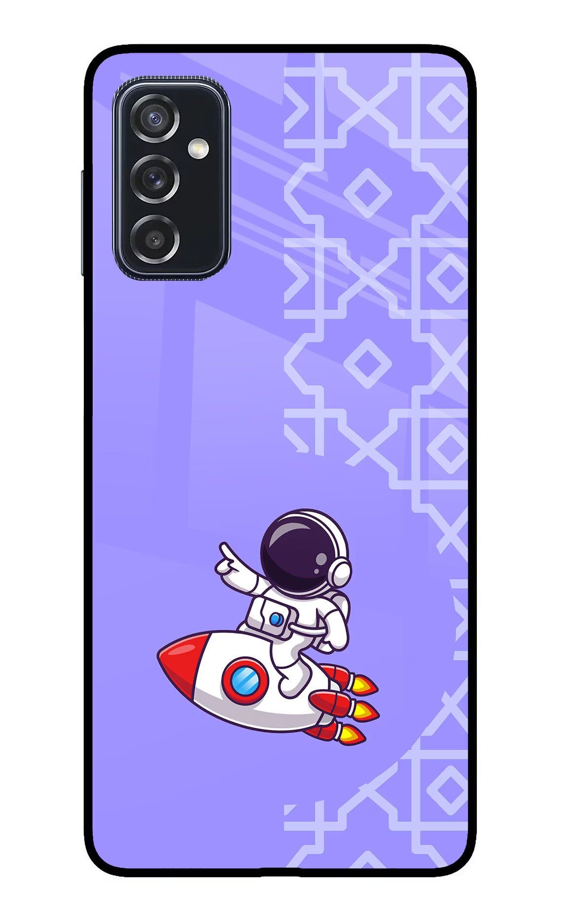 Cute Astronaut Samsung M52 5G Back Cover - Cute Astronaut Samsung M52 5G Glass Case Back Cover by Casekaro Cute Astronaut Samsung M52 5G Glass Case Back Cover by Casekaro