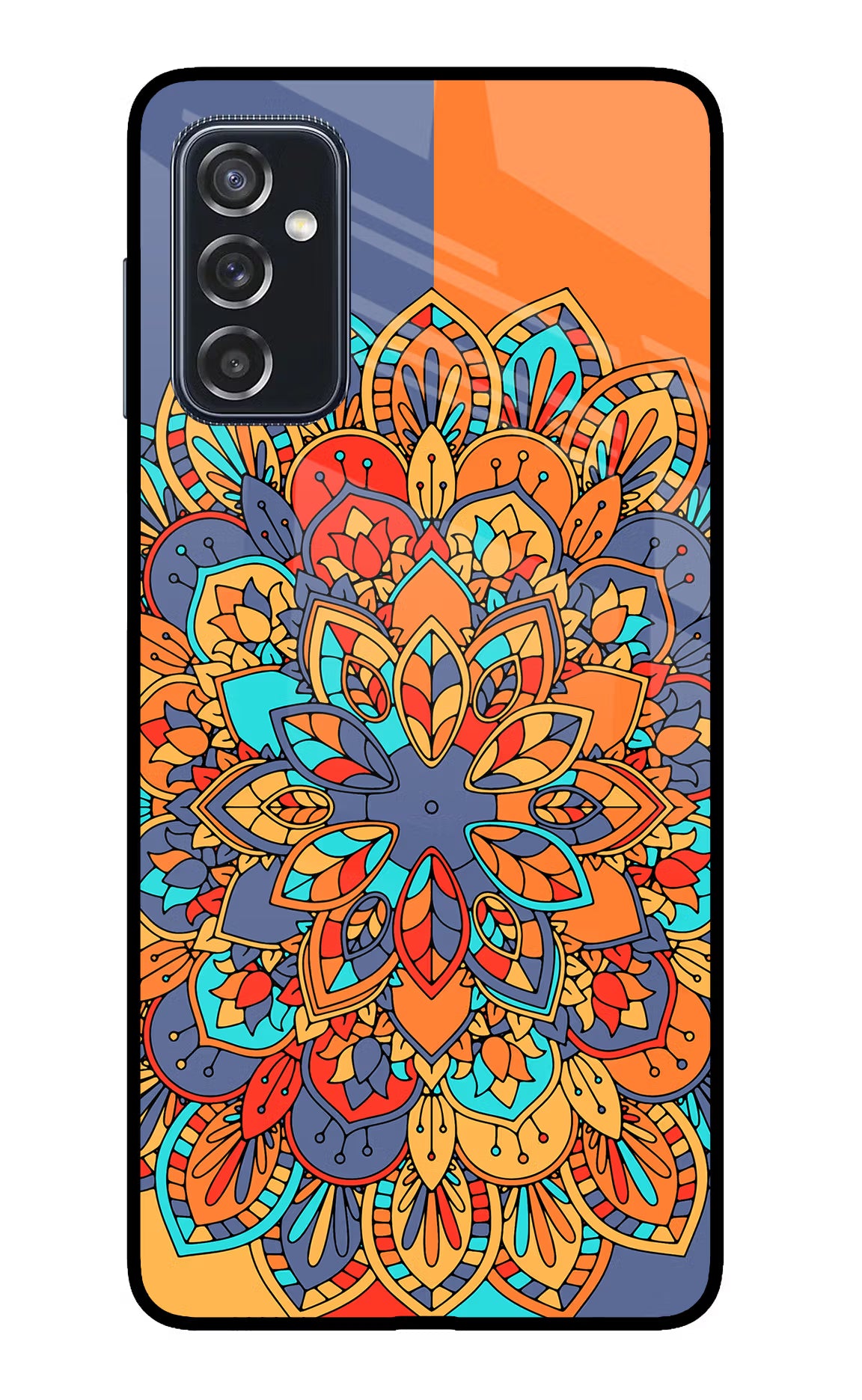 Color Mandala Samsung M52 5G Back Cover - Color Mandala Samsung M52 5G Glass Case Back Cover by Casekaro Color Mandala Samsung M52 5G Glass Case Back Cover by Casekaro
