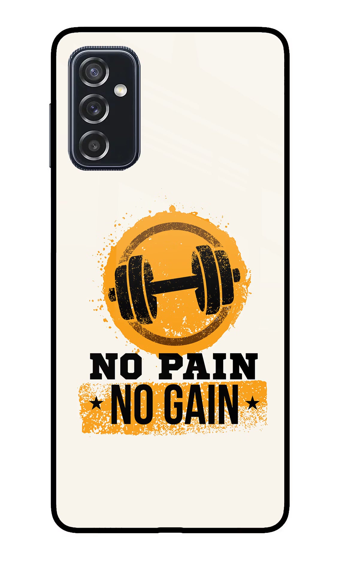 No Pain No Gain Samsung M52 5G Back Cover - No Pain No Gain Samsung M52 5G Glass Case Back Cover by Casekaro No Pain No Gain Samsung M52 5G Glass Case Back Cover by Casekaro