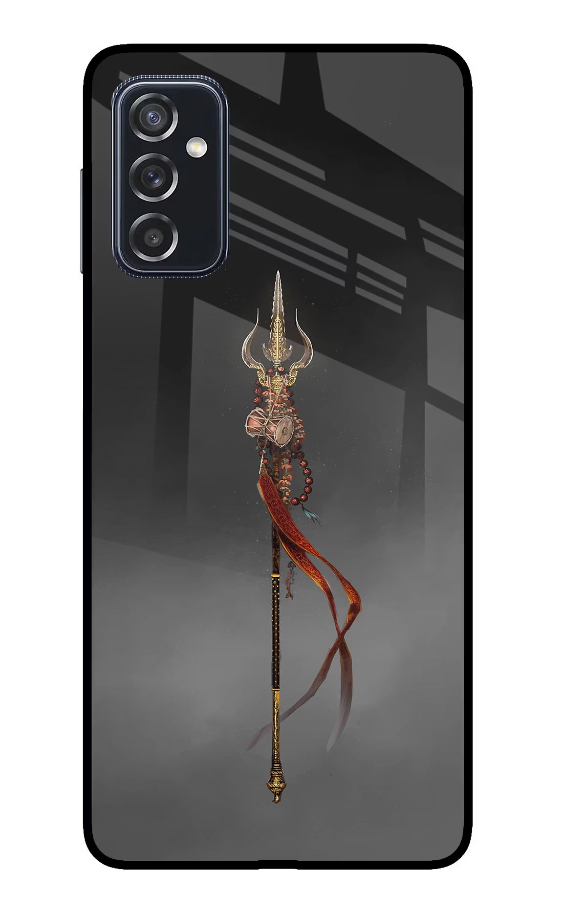 Shiv Trishul Samsung M52 5G Back Cover - Shiv Trishul Samsung M52 5G Glass Case Back Cover by Casekaro Shiv Trishul Samsung M52 5G Glass Case Back Cover by Casekaro